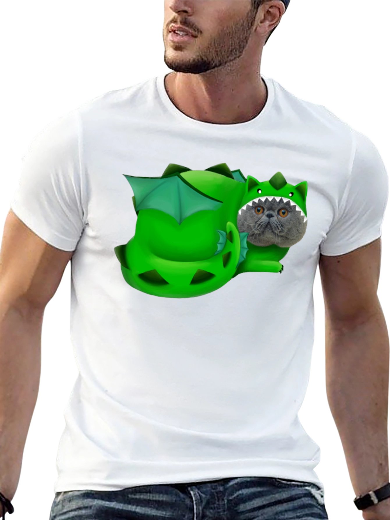 Dragon Cat T-Shirt: Funny Pet Graphic Tee