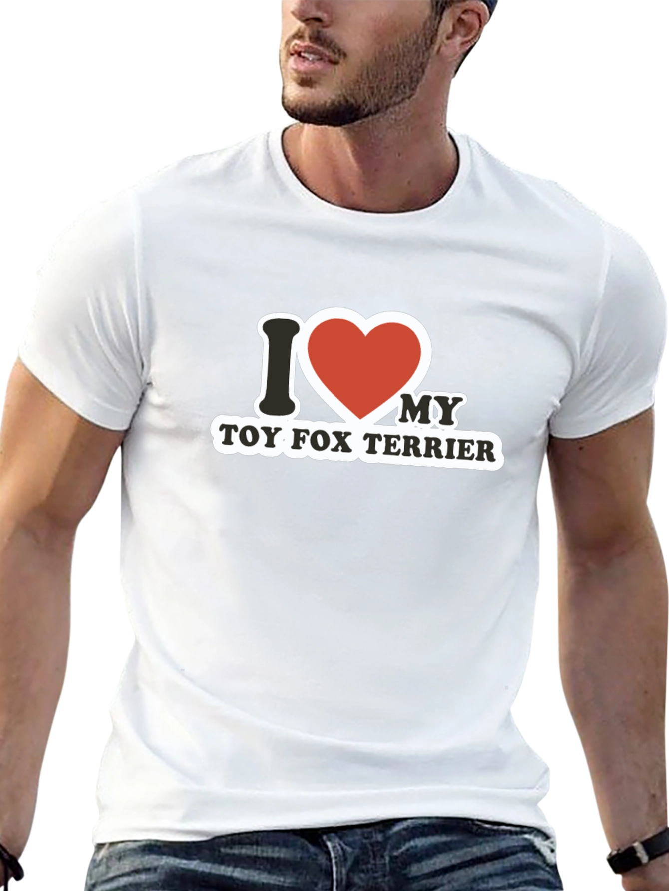 I Love My Toy Fox Terrier Black T-Shirt