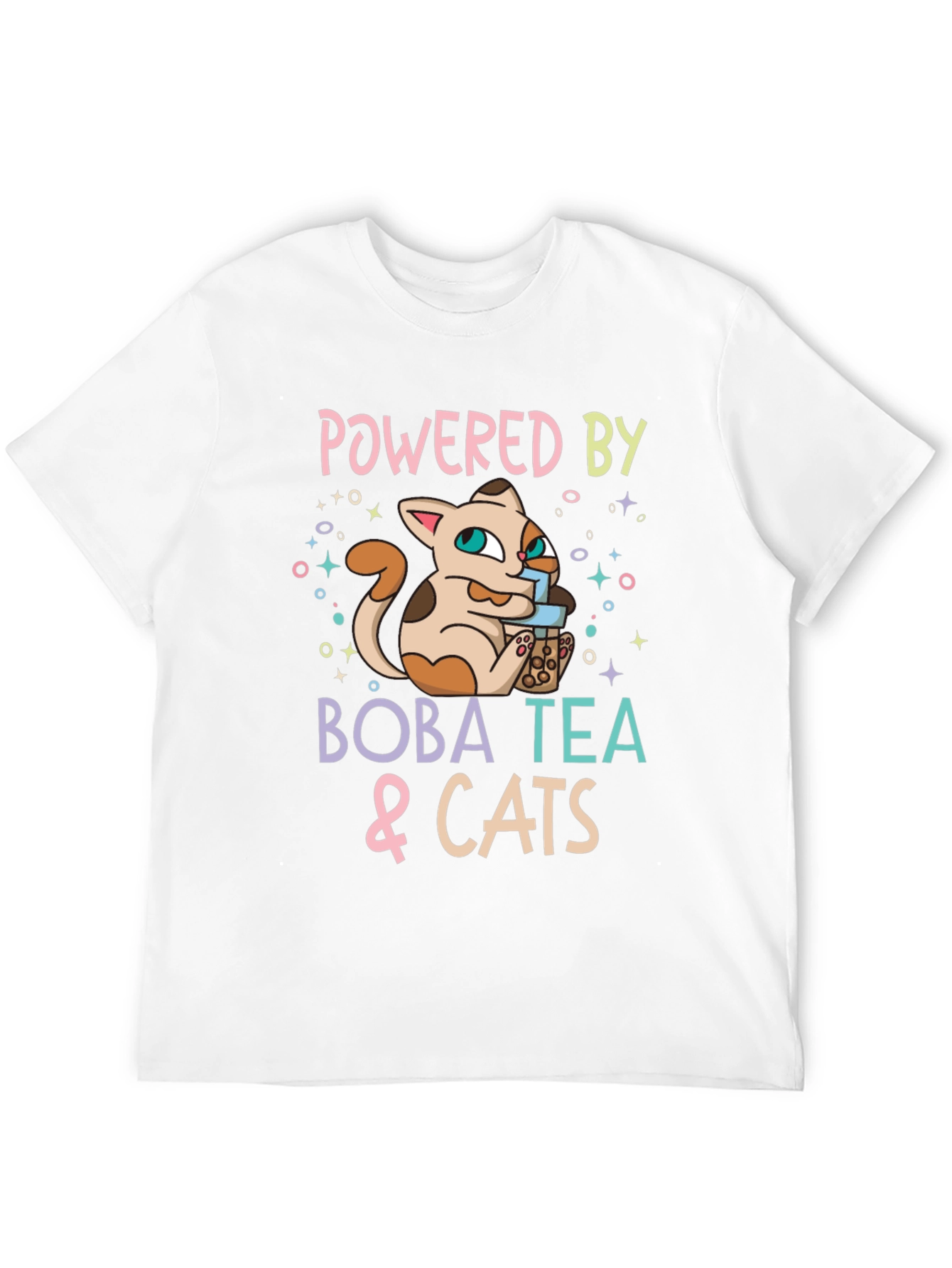 Powered By Boba Tea & Cats T-Shirt