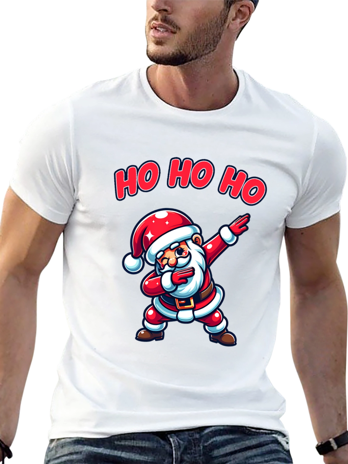 Dabbing Santa Black T-Shirt