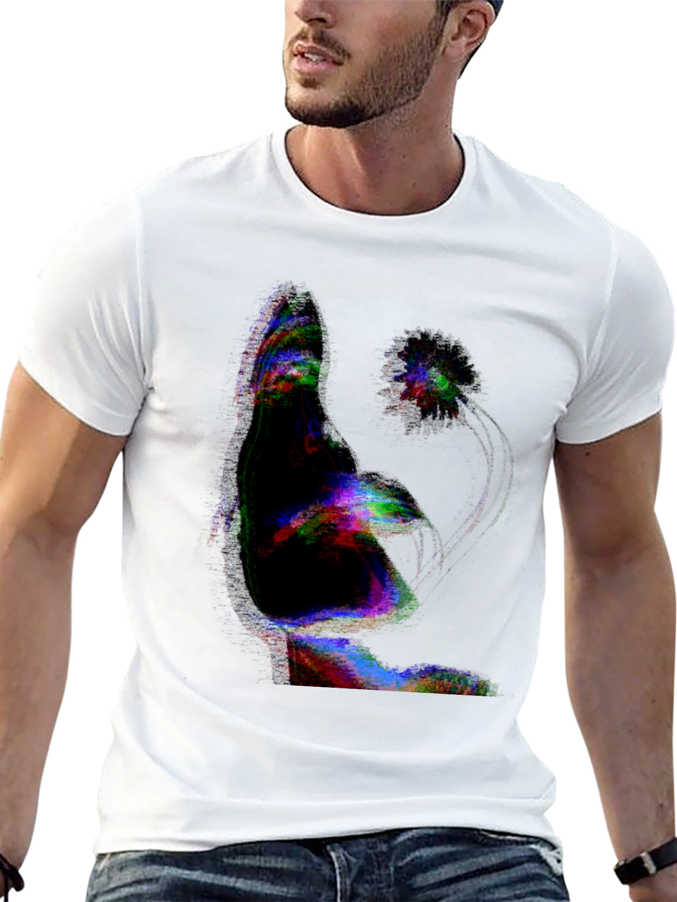 Glitch Art Graphic Tee - Unique Streetwear Style
