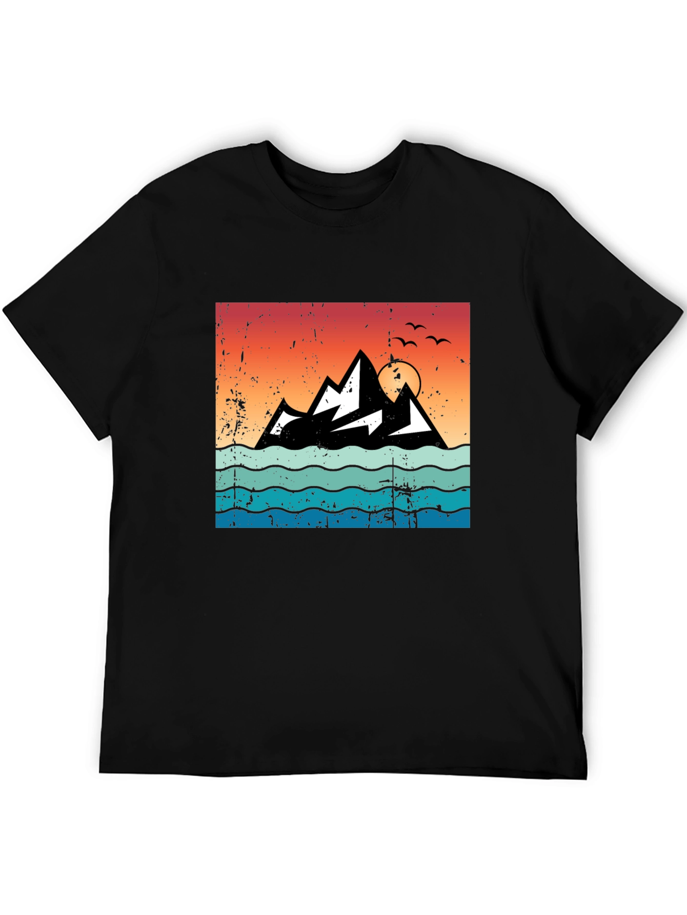 Retro Mountain Sunset Graphic Tee