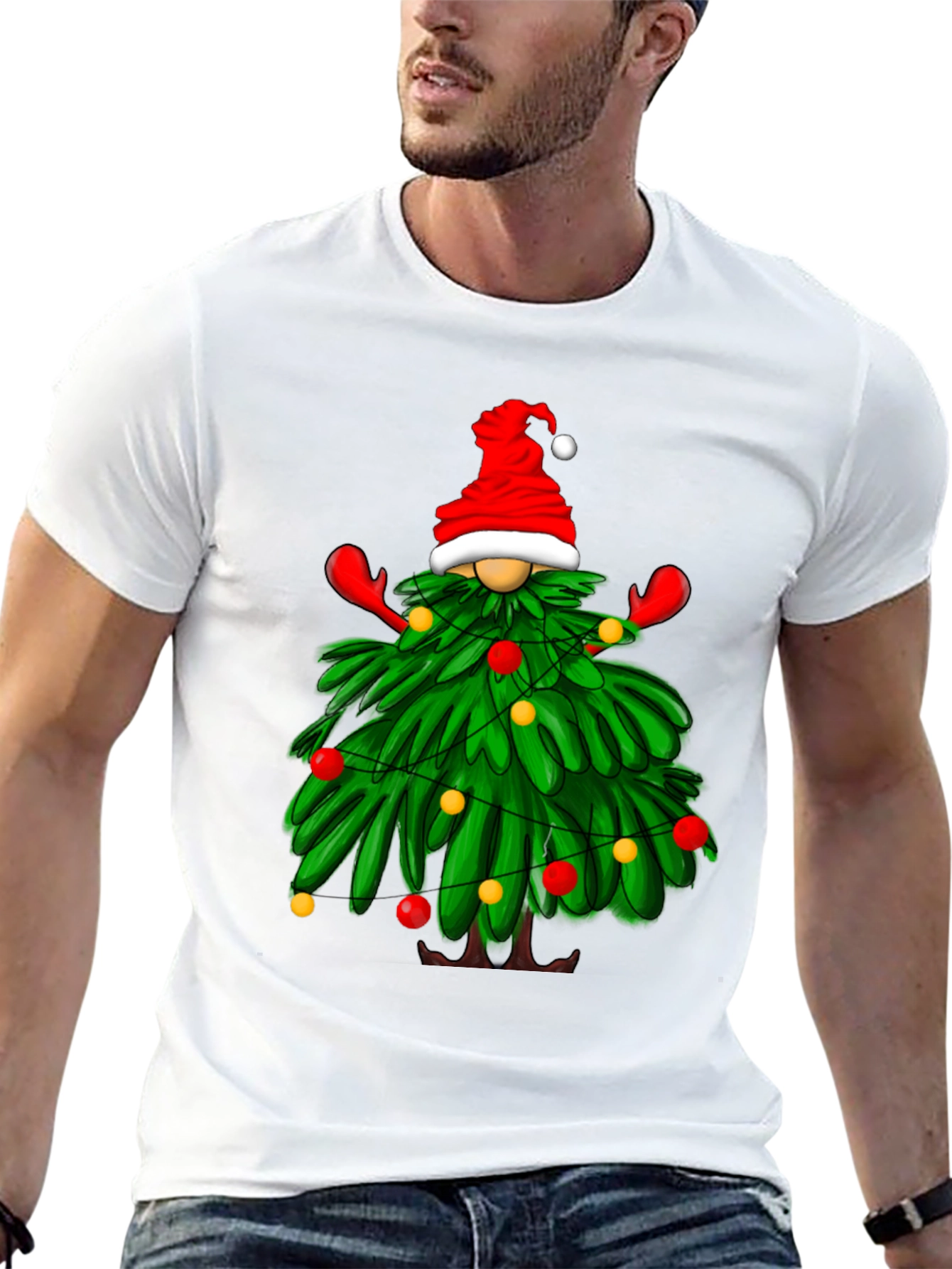 Festive Christmas Tree Gnome T-Shirt