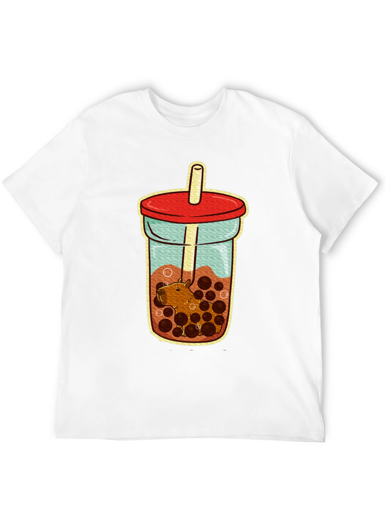 Capybara Bubble Tea T-Shirt - Cute Graphic Tee