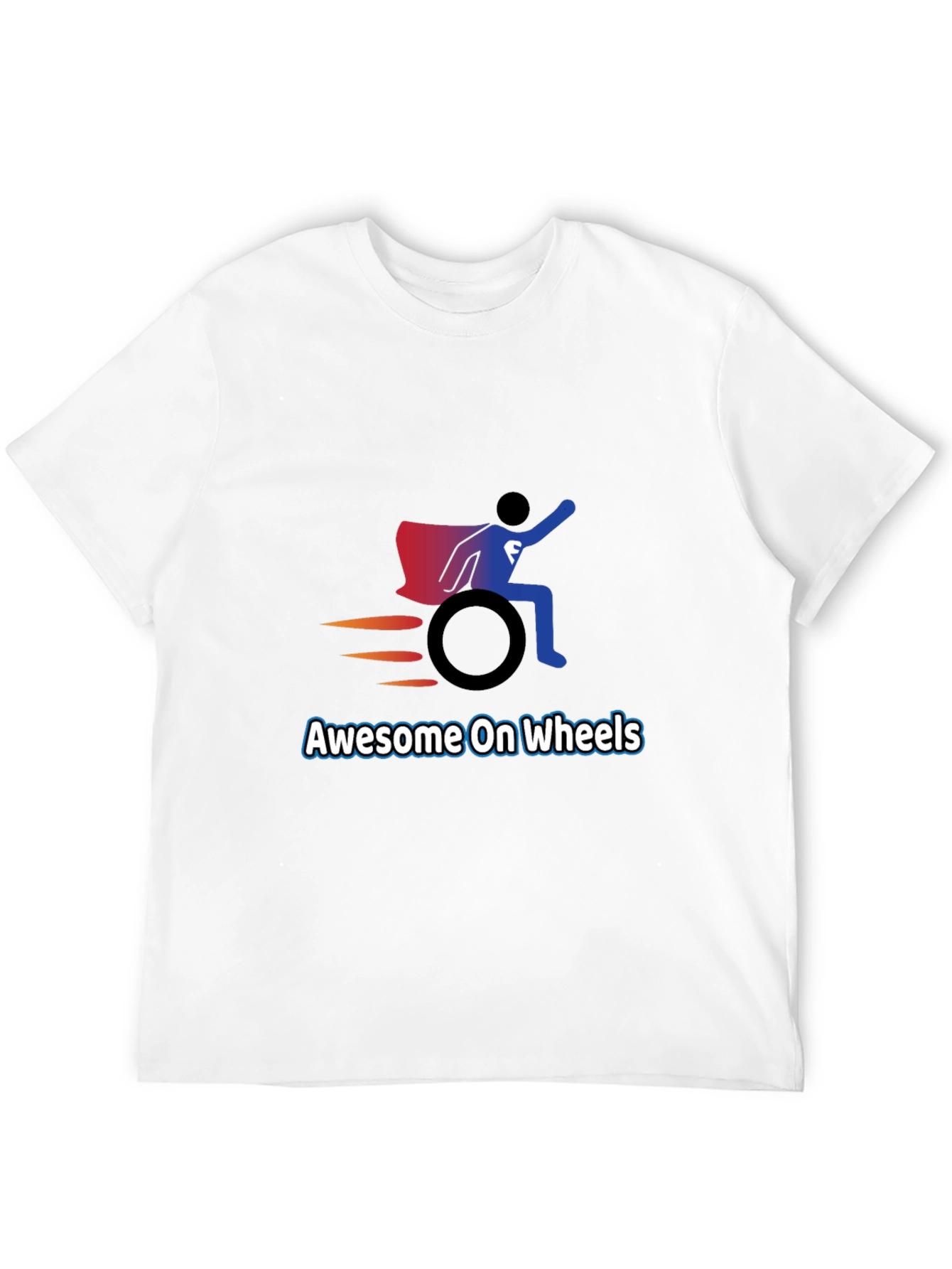 Awesome On Wheels Graphic Tee - Super Wheelchair Design