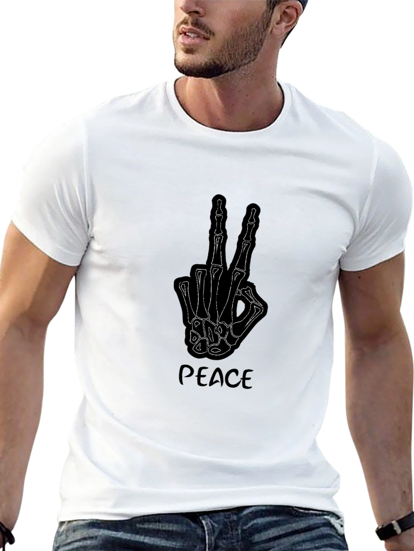 Peace Skeleton Hand T-Shirt