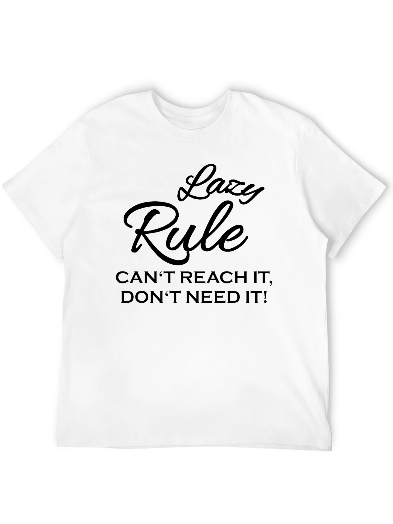 Lazy Rule Graphic Tee - Mens Black T-Shirt