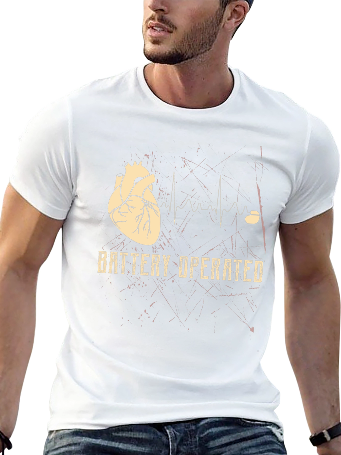 Battery Operated Heart Graphic Tee