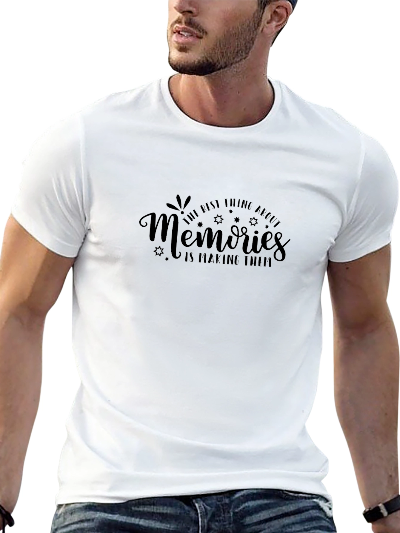Memories T-Shirt - Black Crew Neck