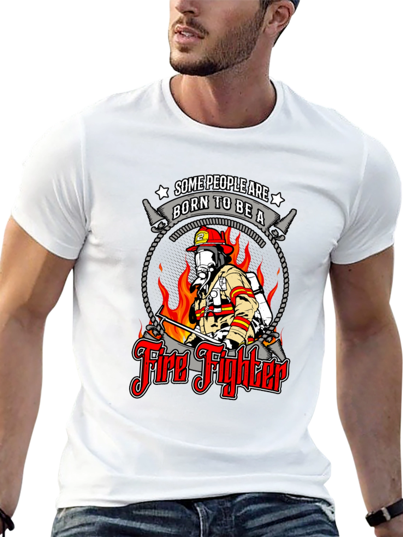 Born to Be a Firefighter Graphic T-Shirt