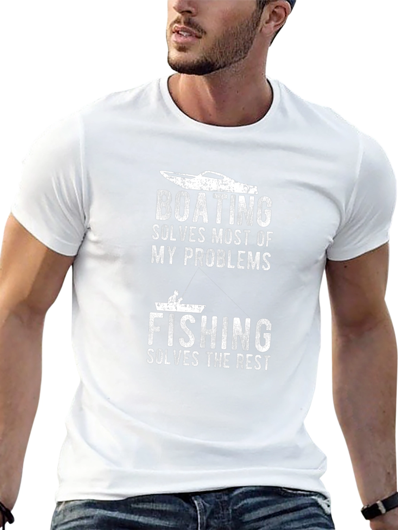 Boating and Fishing T-Shirt: Solves My Problems