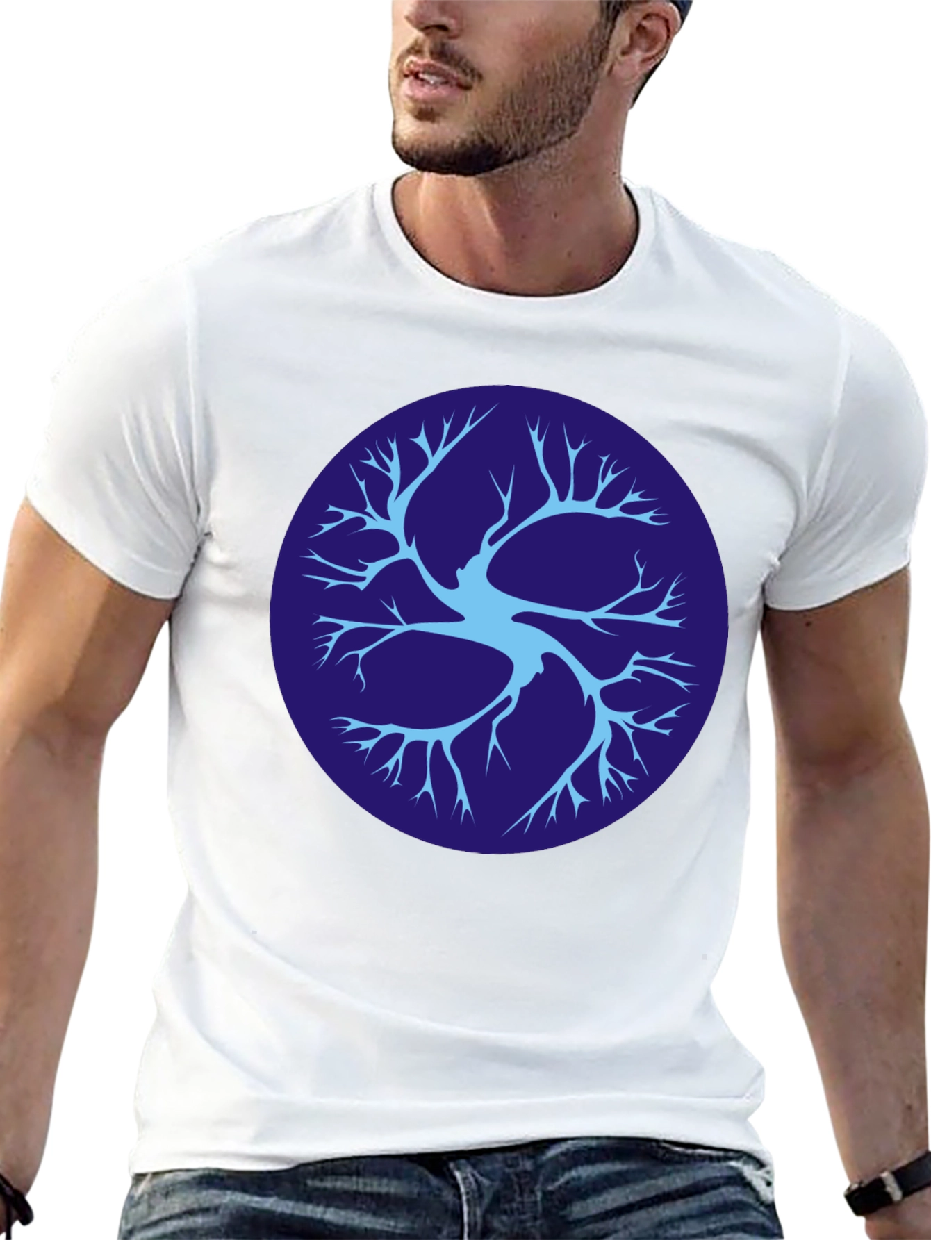 Abstract Tree Graphic Tee - Stylish Comfort