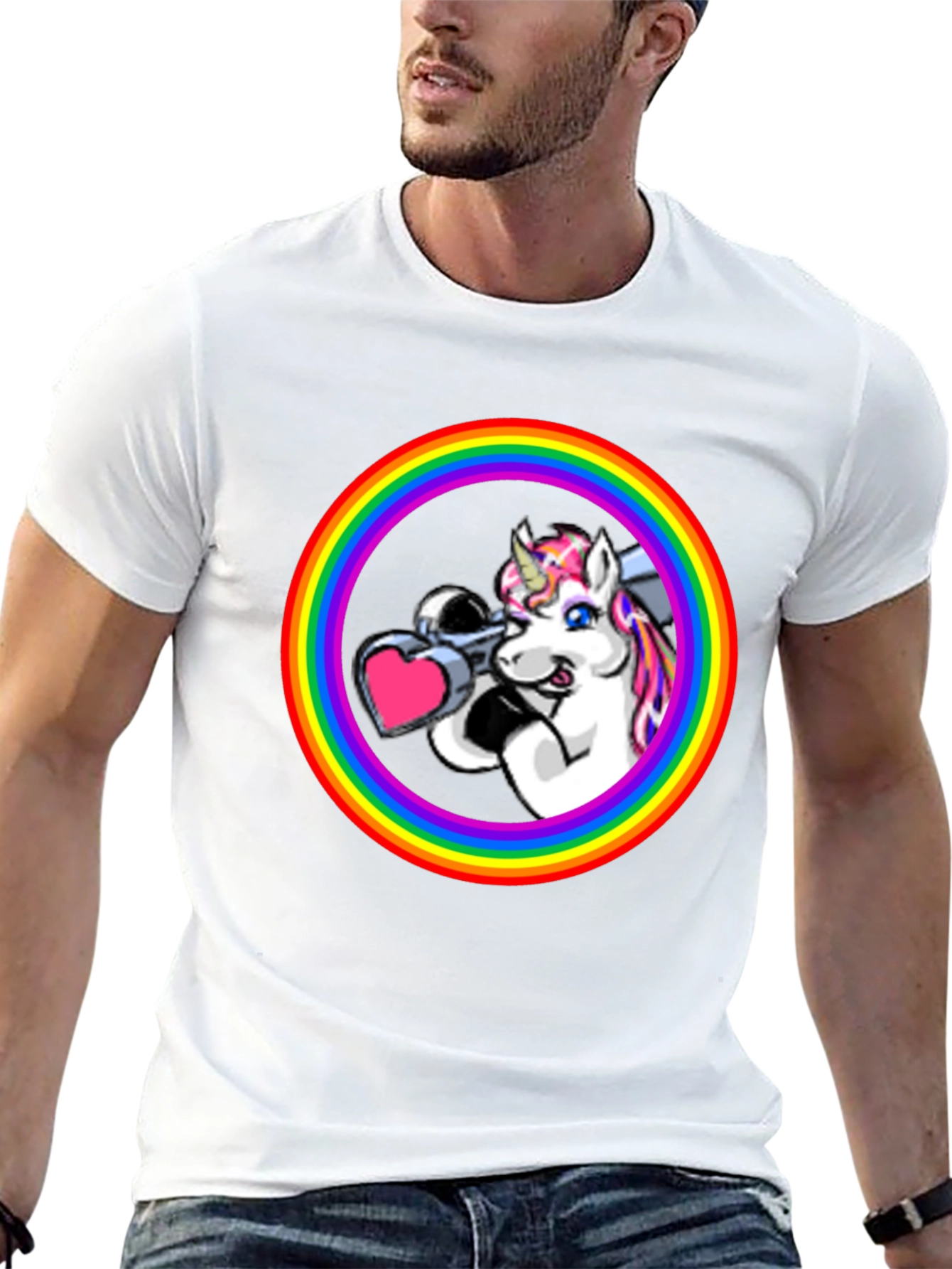Unicorn Bazooka Rainbow T-Shirt