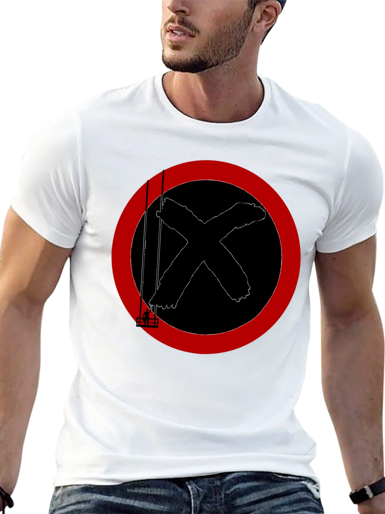 Graphic Tee: Red Circle X