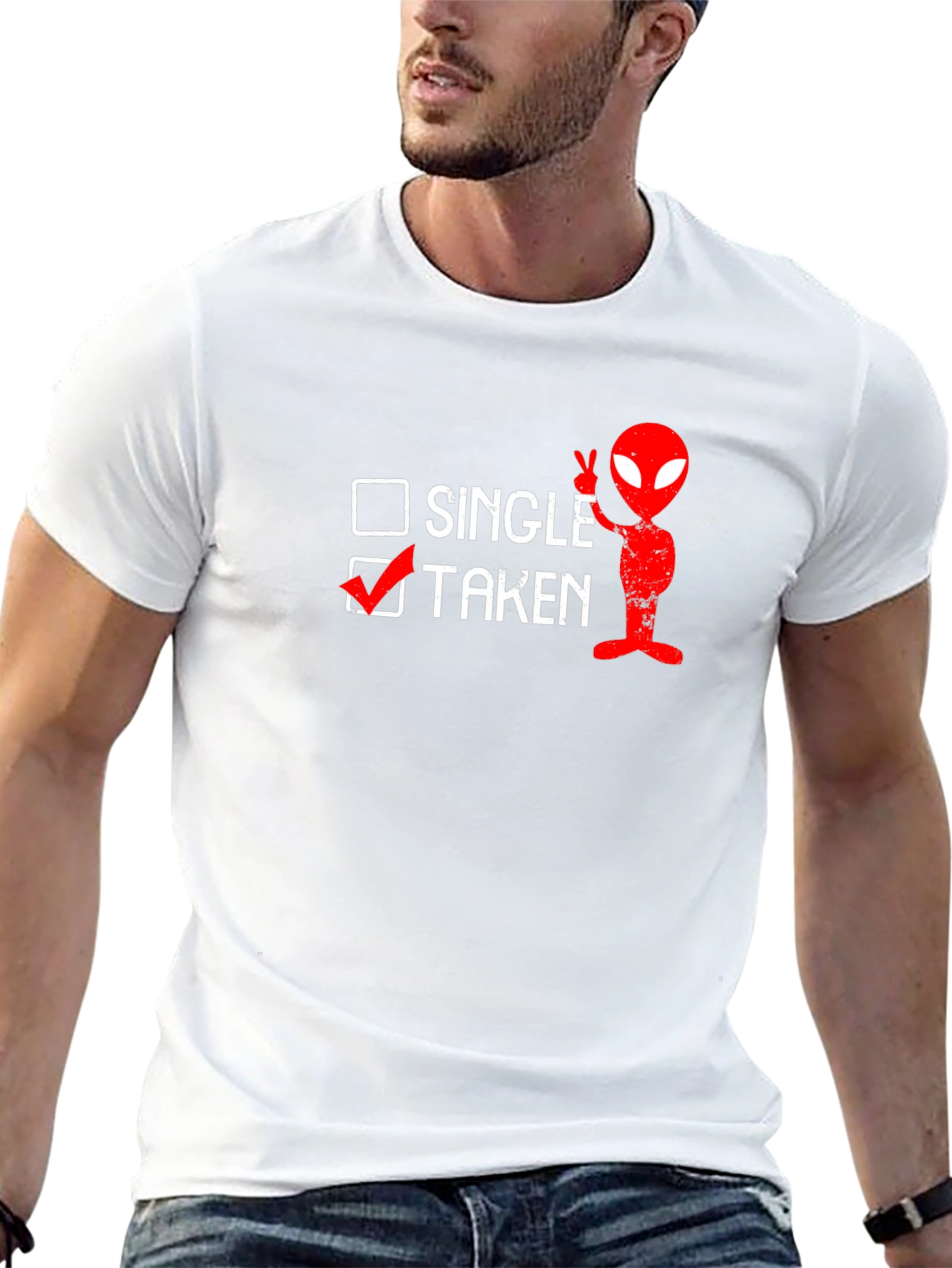 Funny Taken Alien Graphic T-Shirt