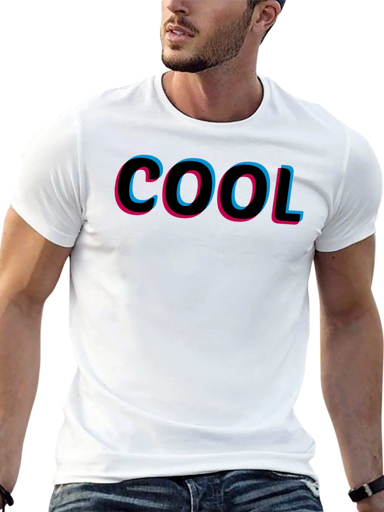 COOL Graphic Print Black T-Shirt