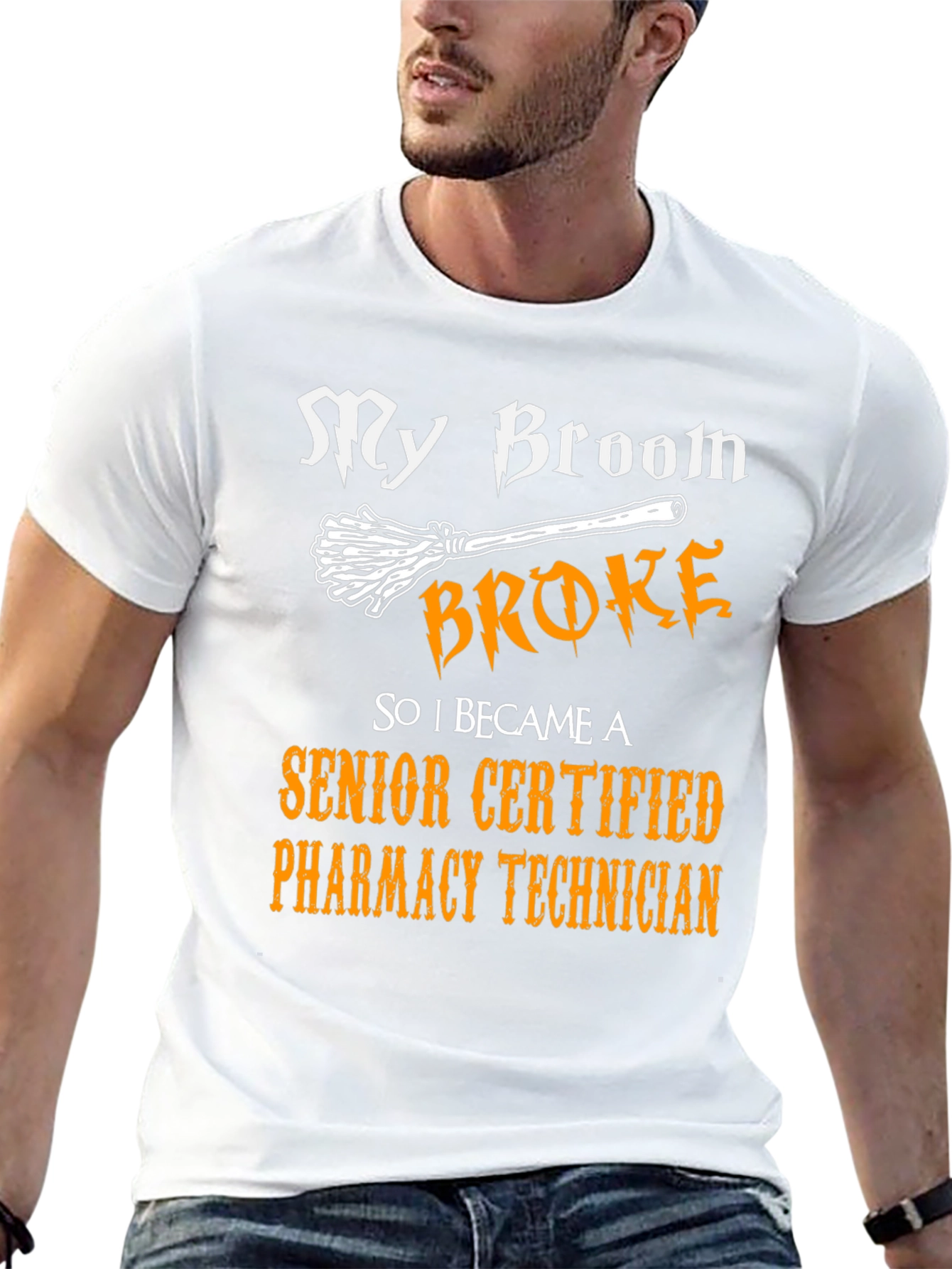 My Broom Broke Pharmacy Technician T-Shirt