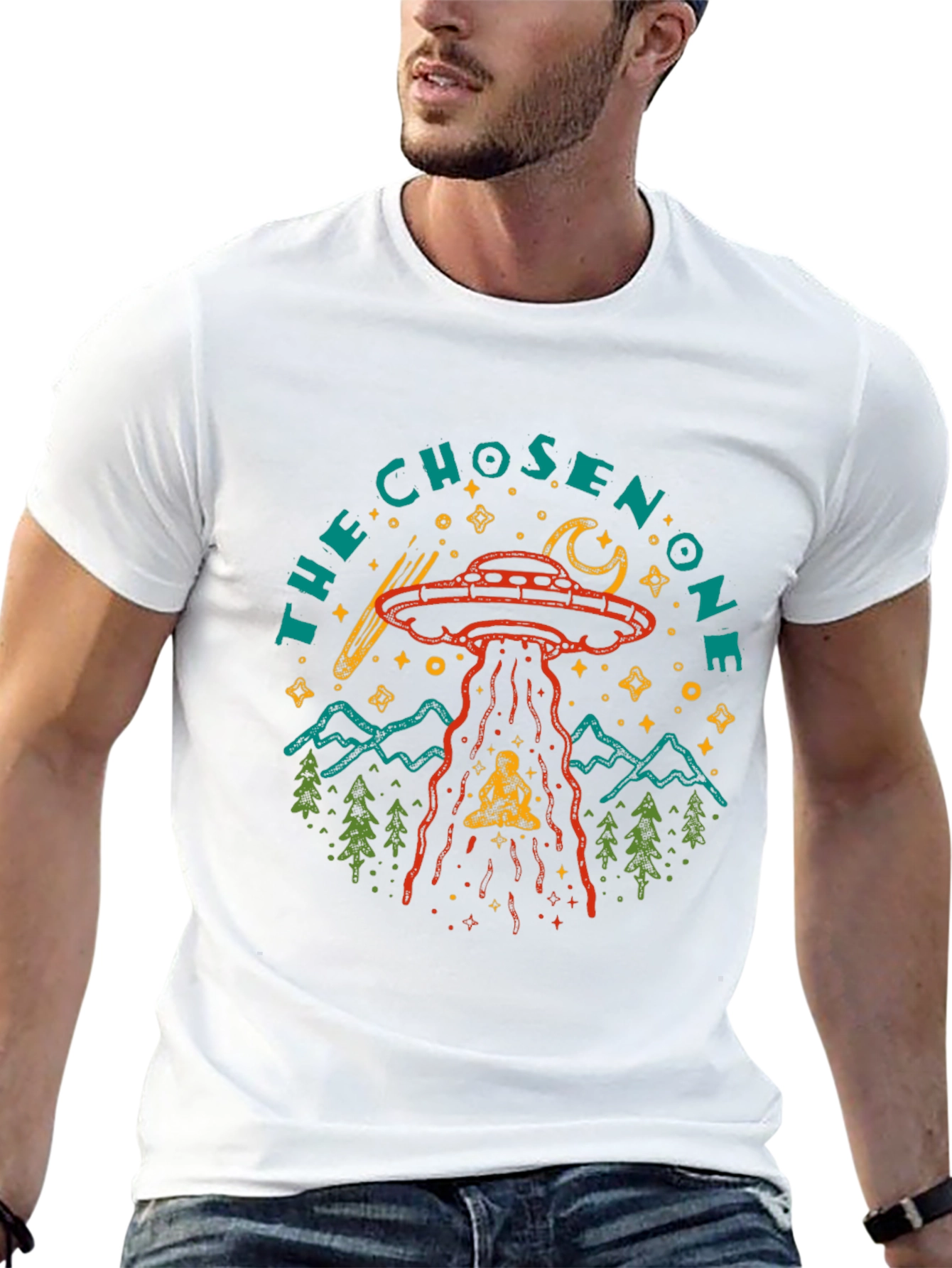 The Chosen One UFO Abduction Graphic T-Shirt