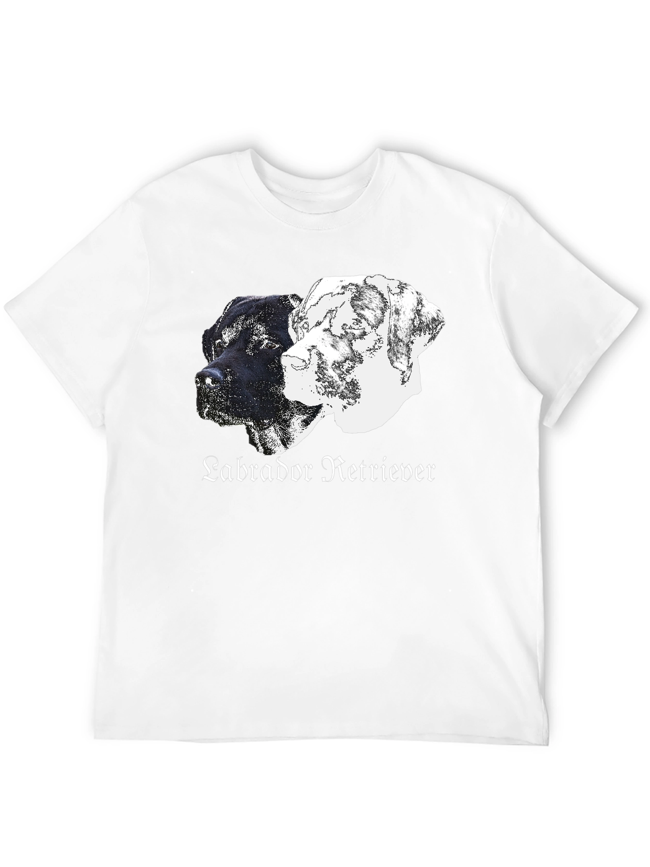 Labrador Retriever Dog Graphic Print Black T-Shirt
