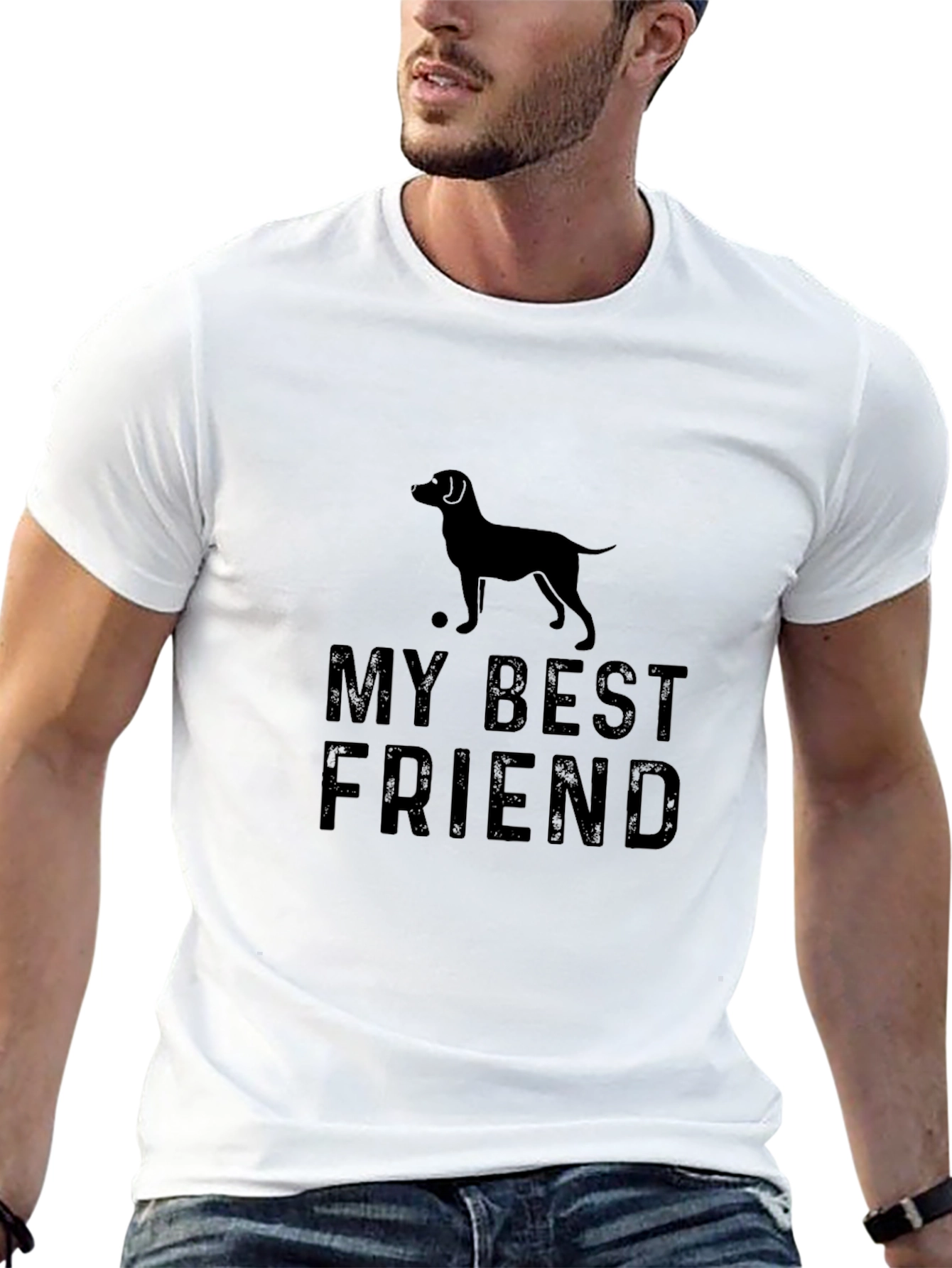 My Best Friend Dog T-Shirt - Black