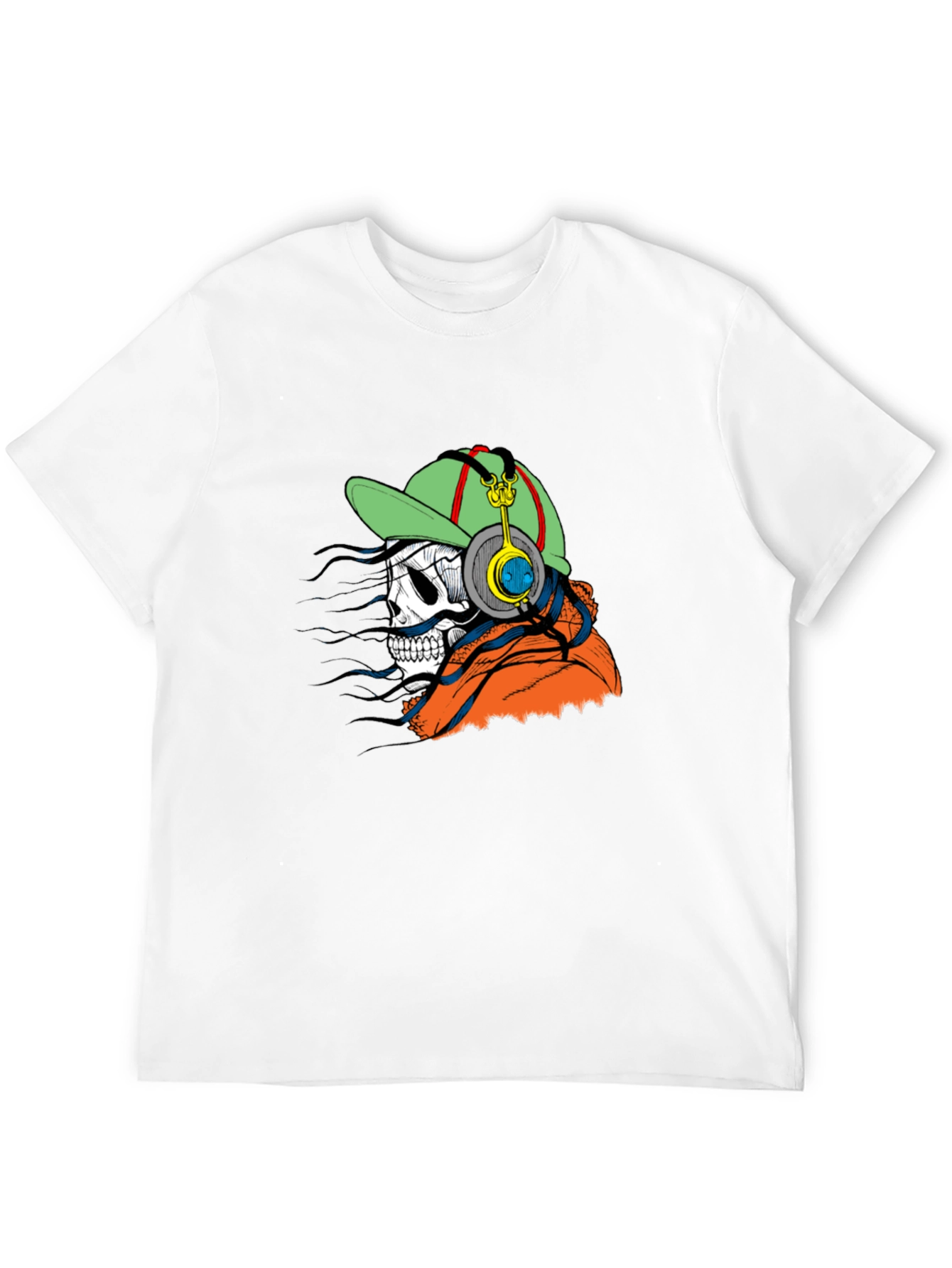Skull DJ Graphic Tee - Trendy and Unique