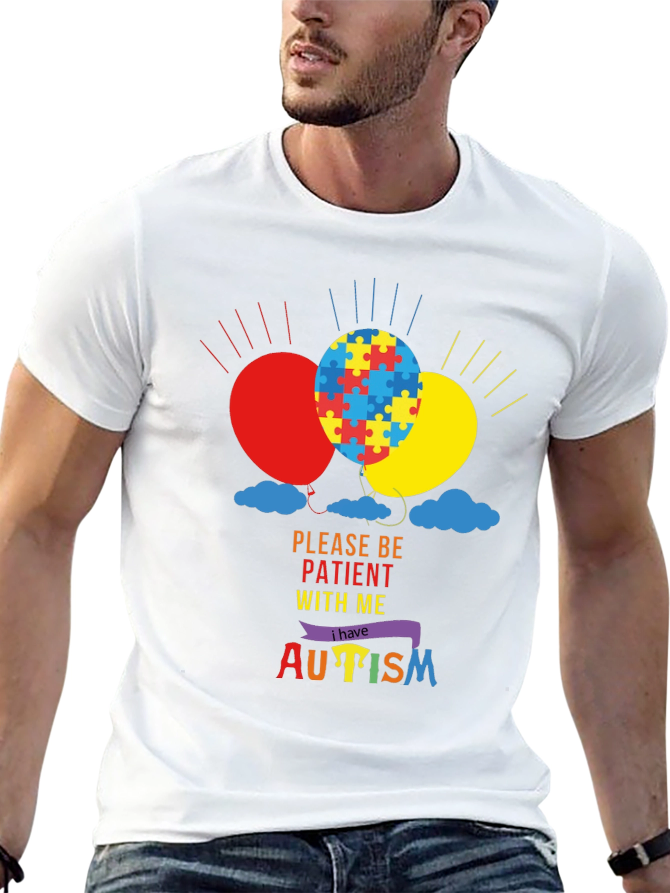 Autism Awareness T-Shirt - Puzzle Balloons
