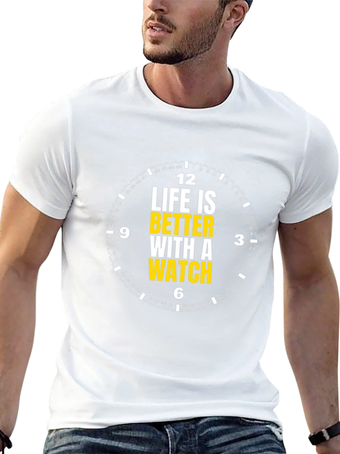 Life is Better with a Watch Black T-Shirt