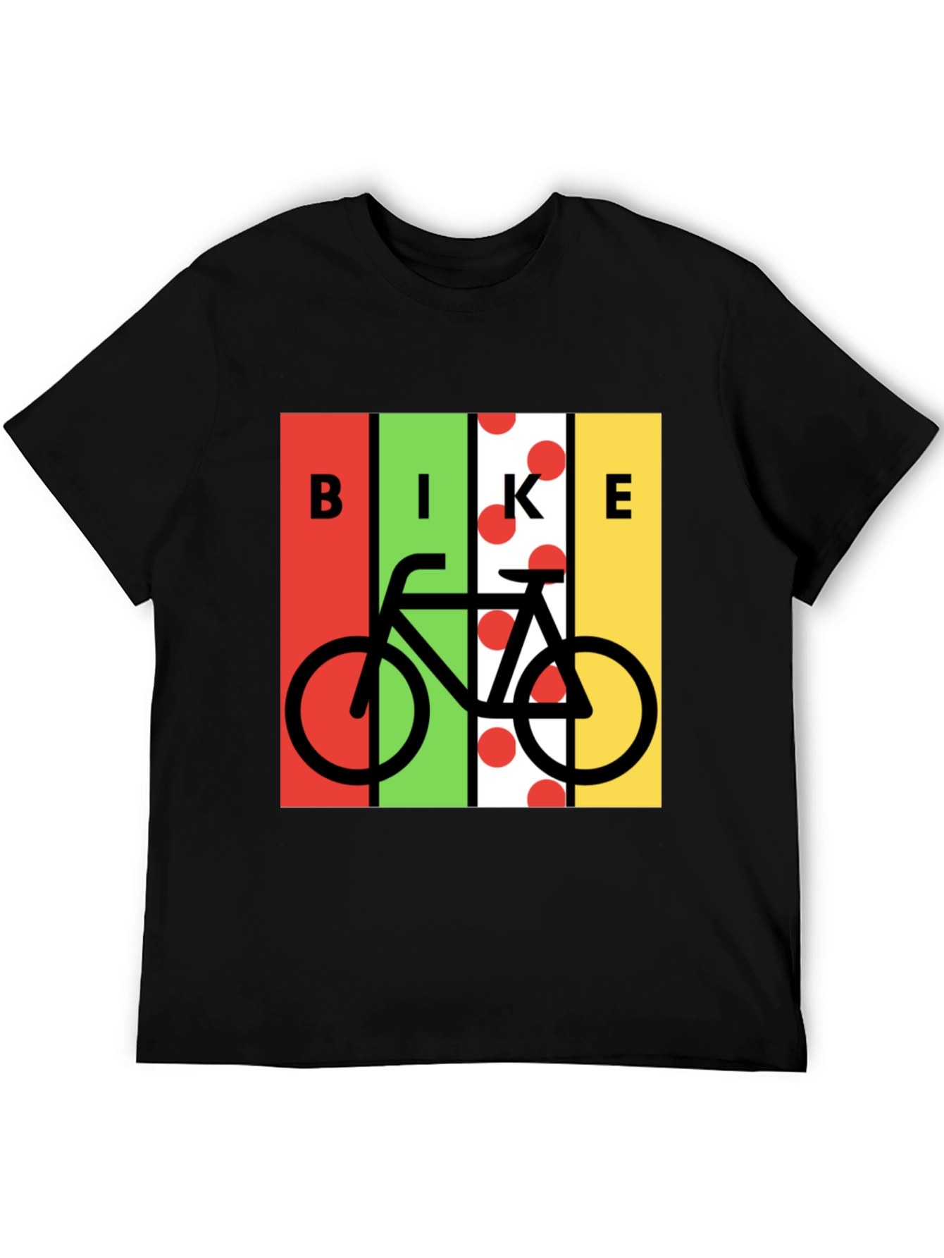 Bike Graphic Tee - Black Cotton Blend
