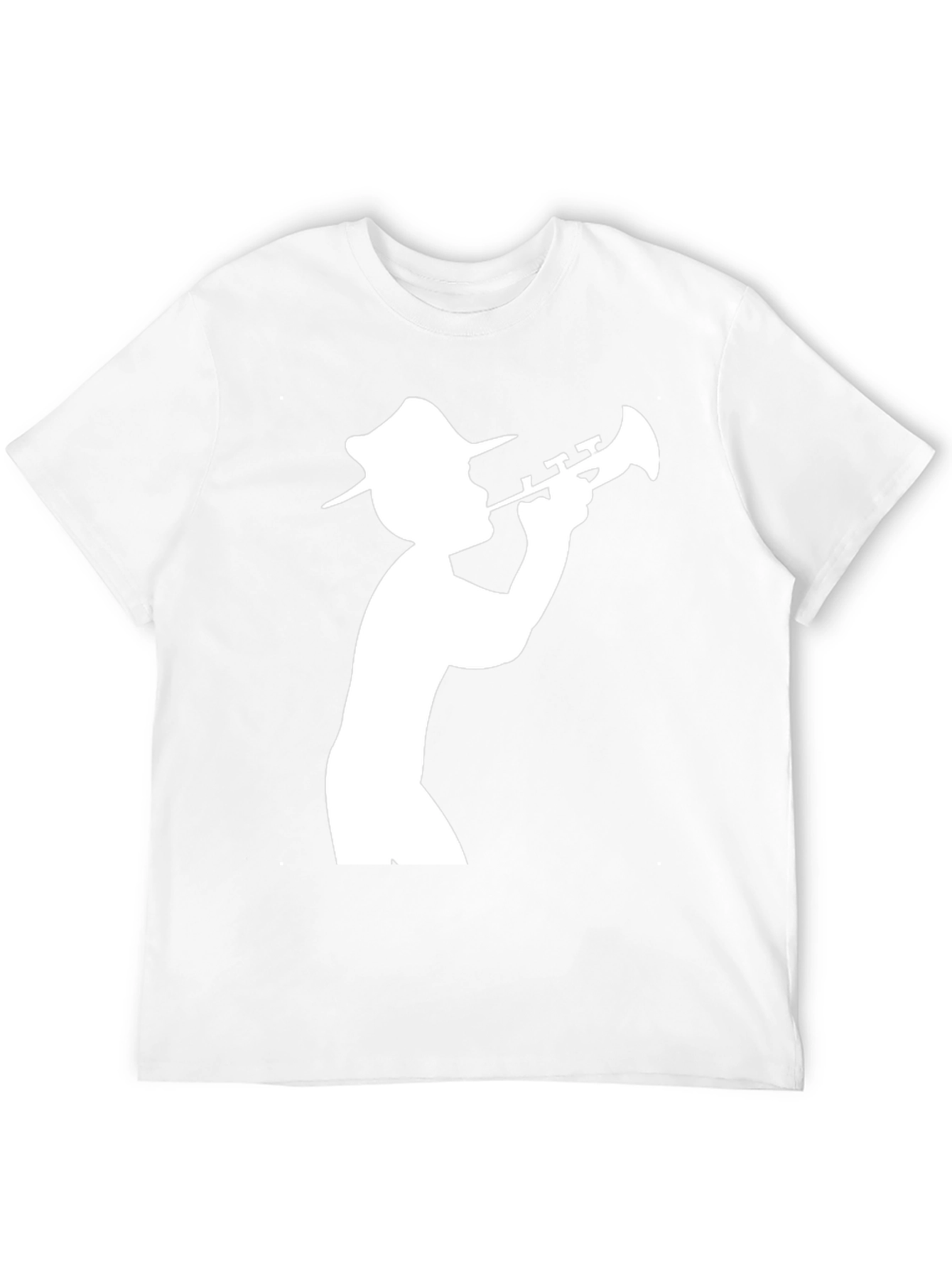Cool Jazz Trumpet Player Graphic Black T-Shirt