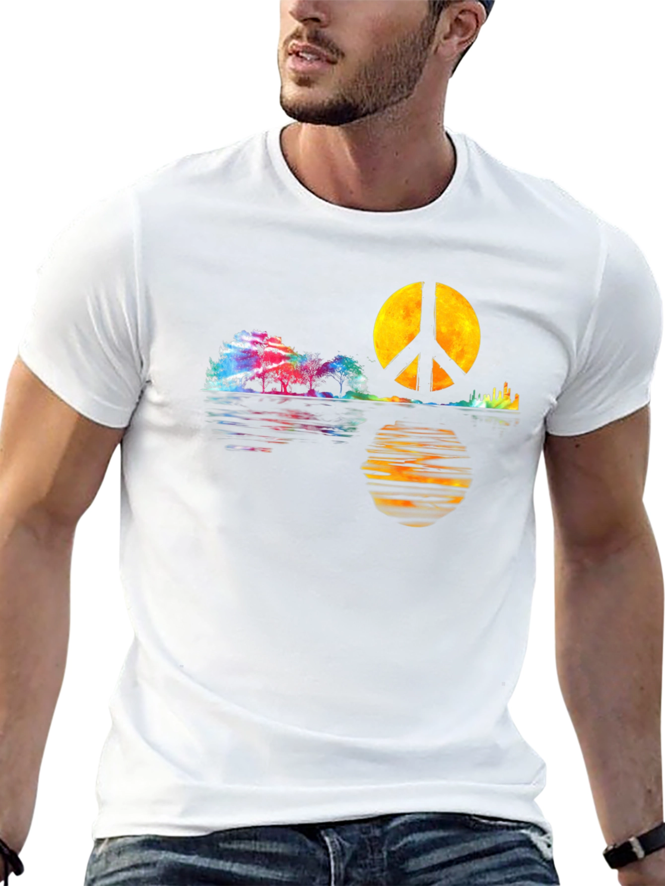 Peace Sign Reflection Graphic Tee