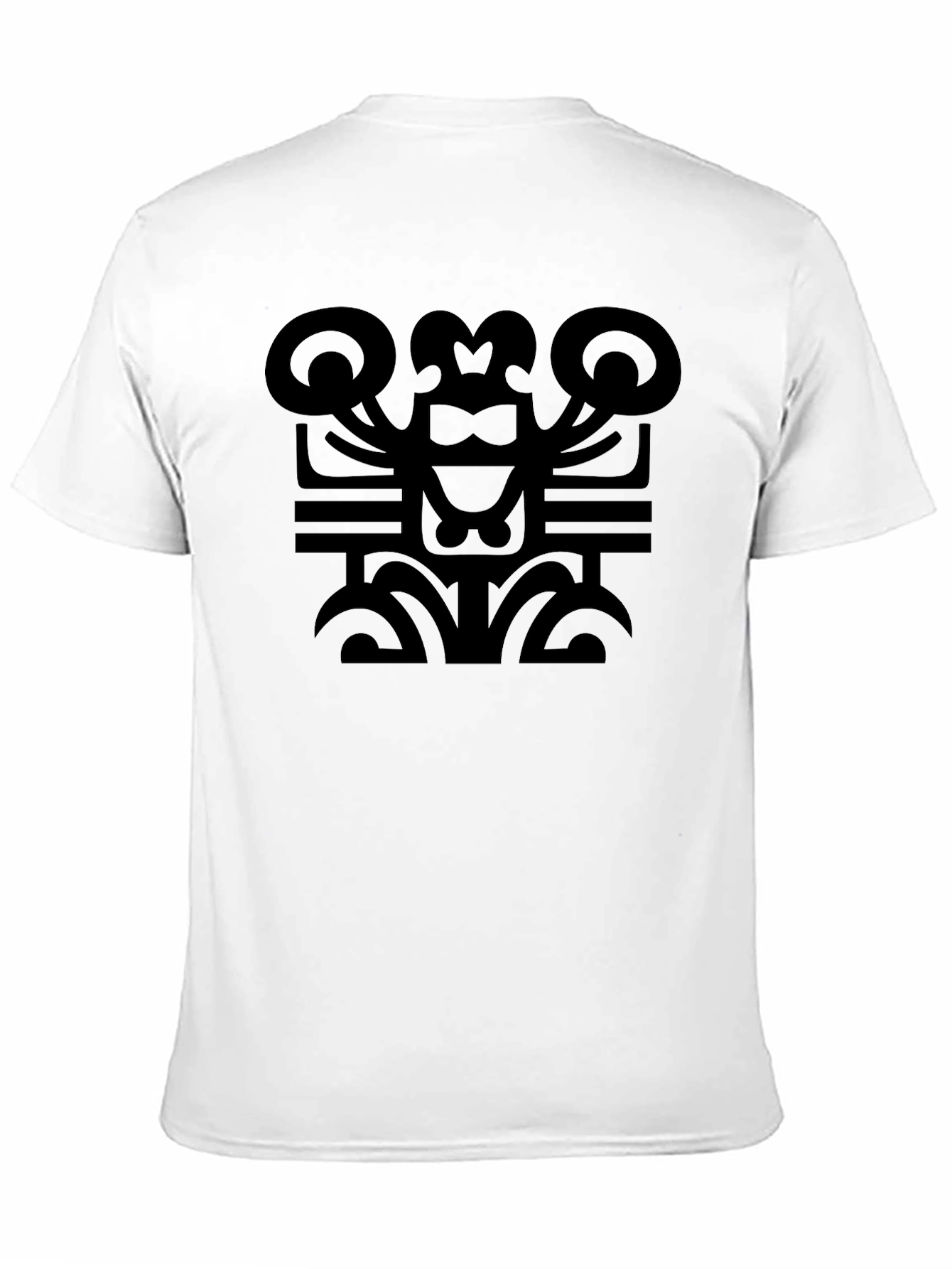 Abstract Graphic Print T-Shirt - Black