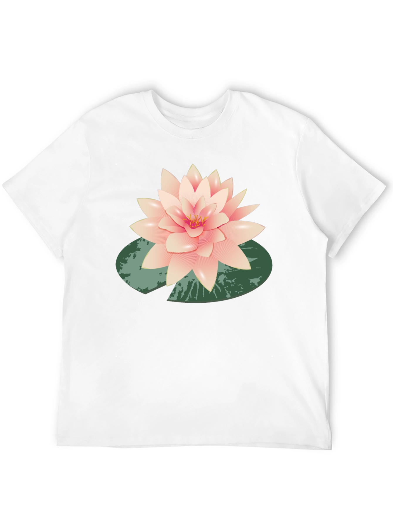 Lotus Flower Graphic Black T-Shirt