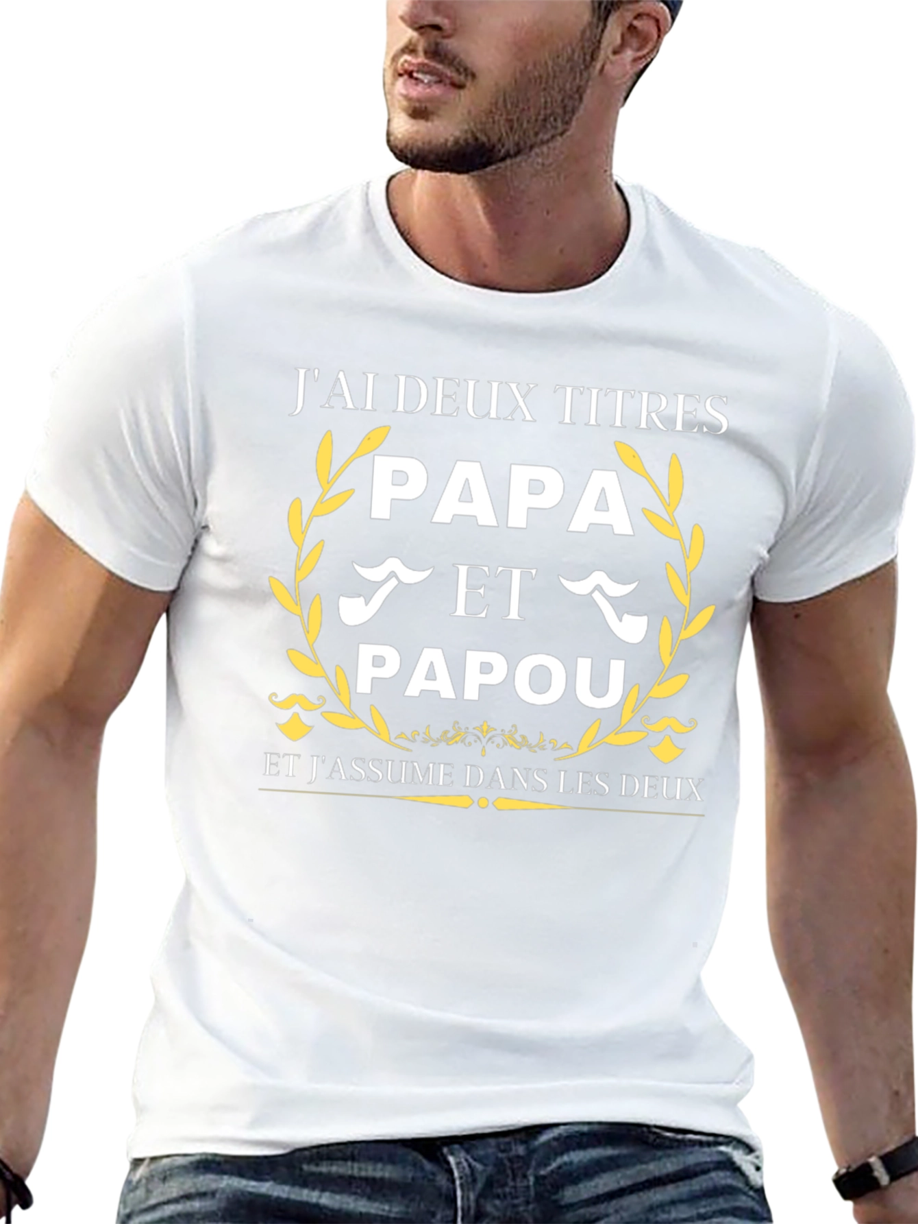 Papa & Papou T-Shirt - I Have Two Titles