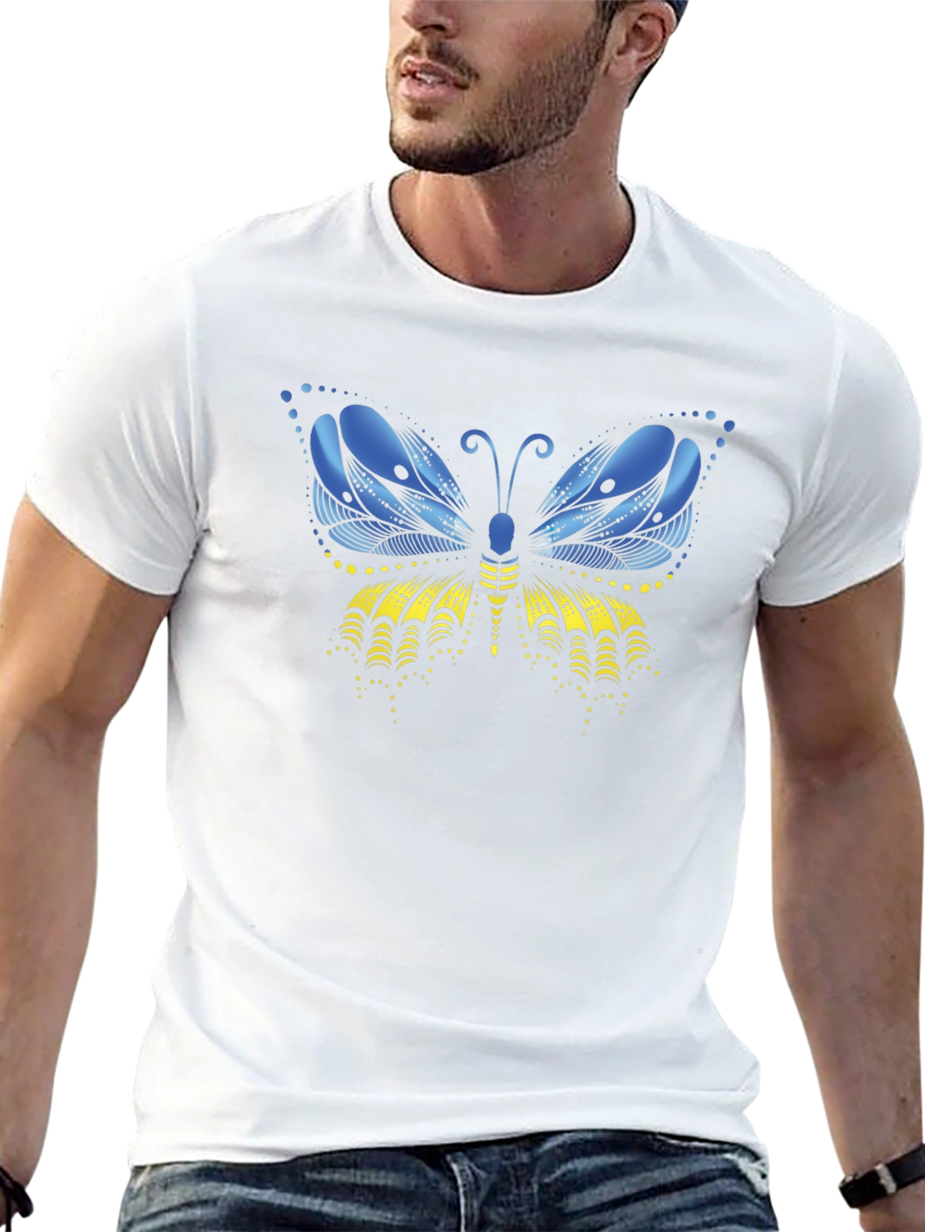Ukraine Butterfly Graphic T-Shirt
