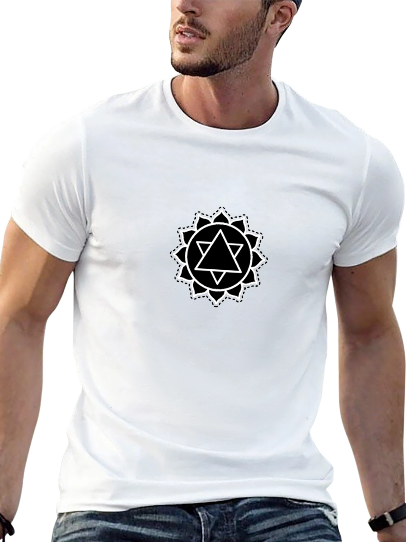 Black T-Shirt with Ajna Chakra Graphic