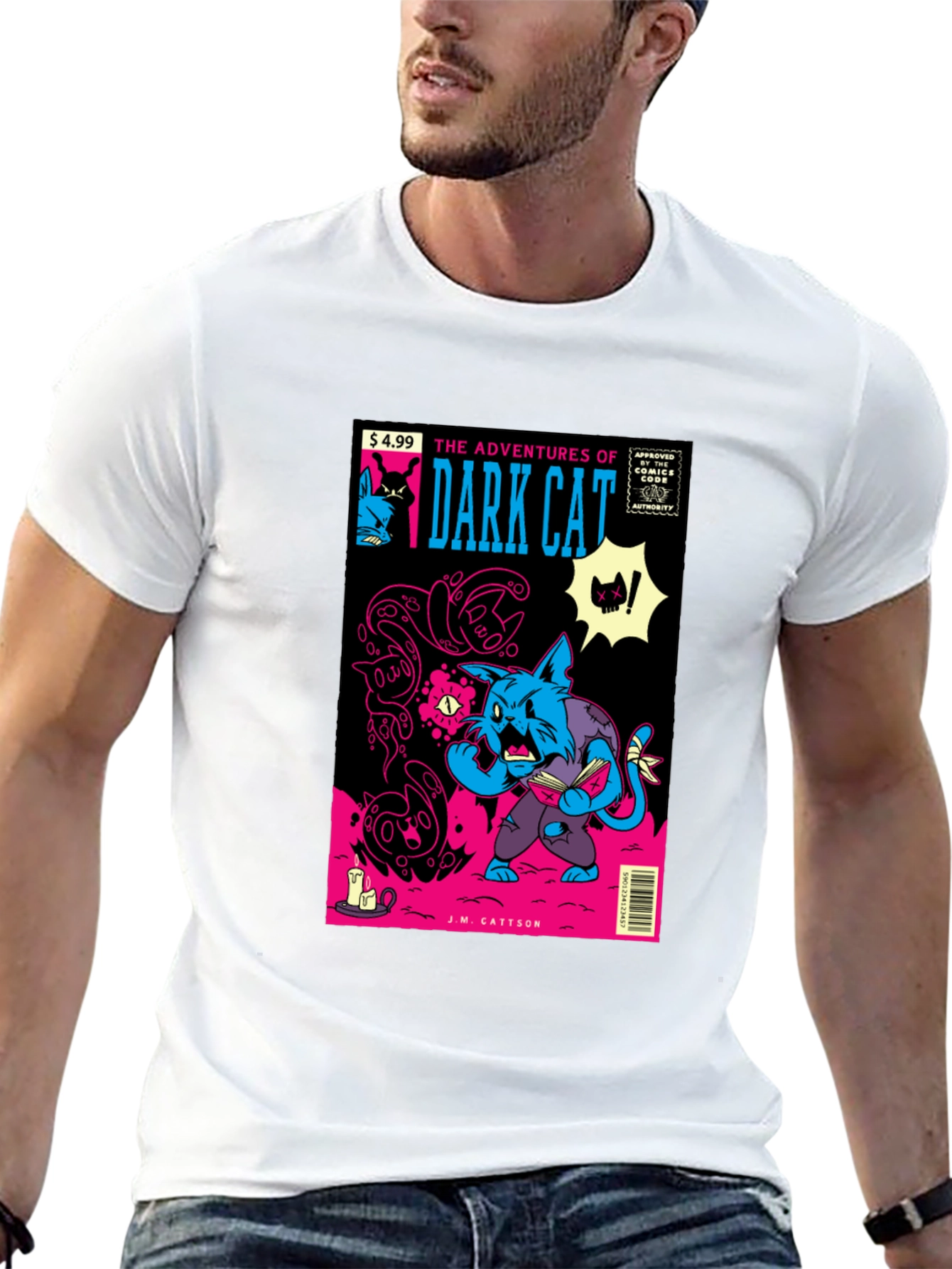 Dark Cat Comic Book T-Shirt