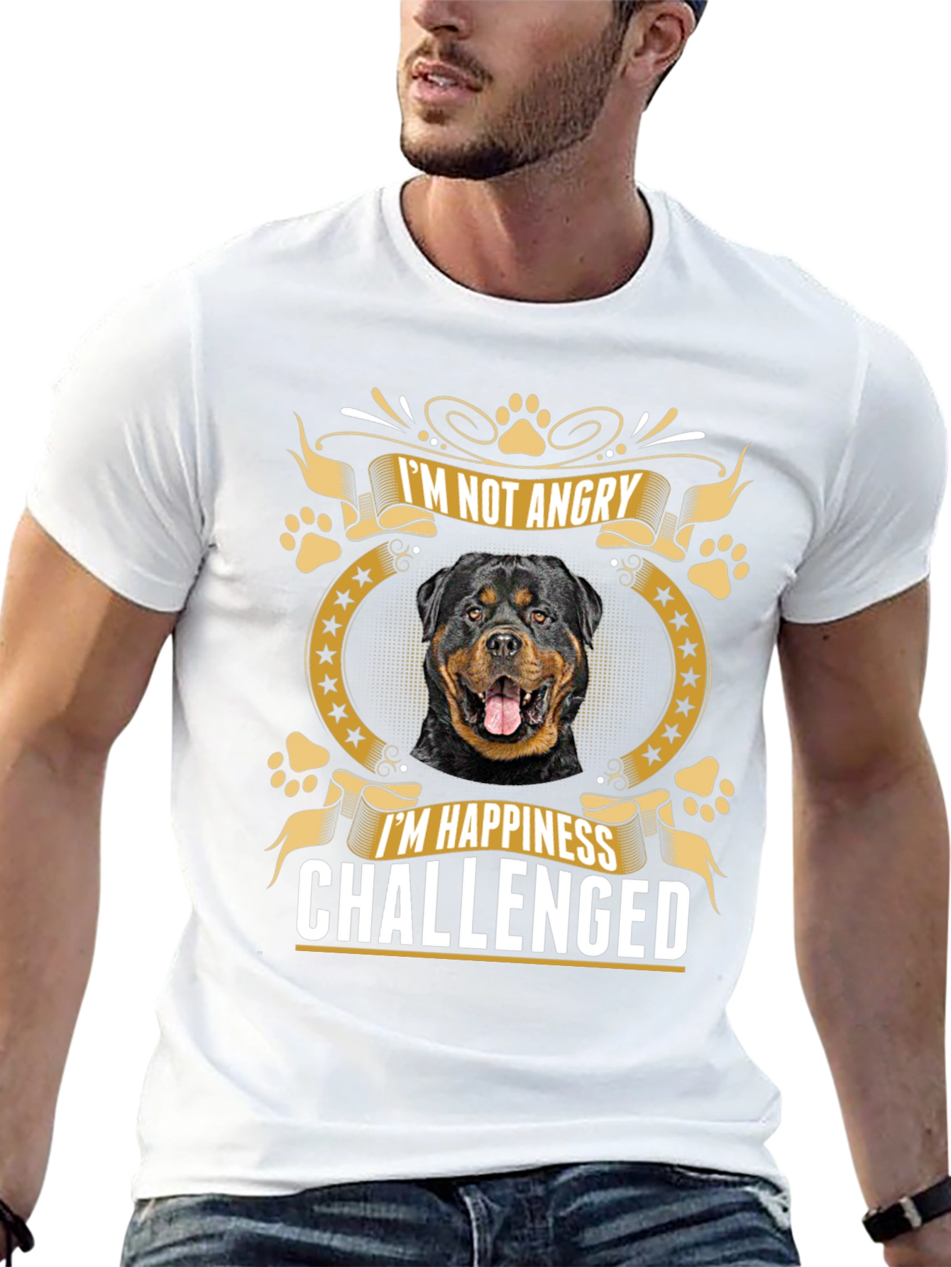 Rottweiler Im Not Angry Graphic T-Shirt