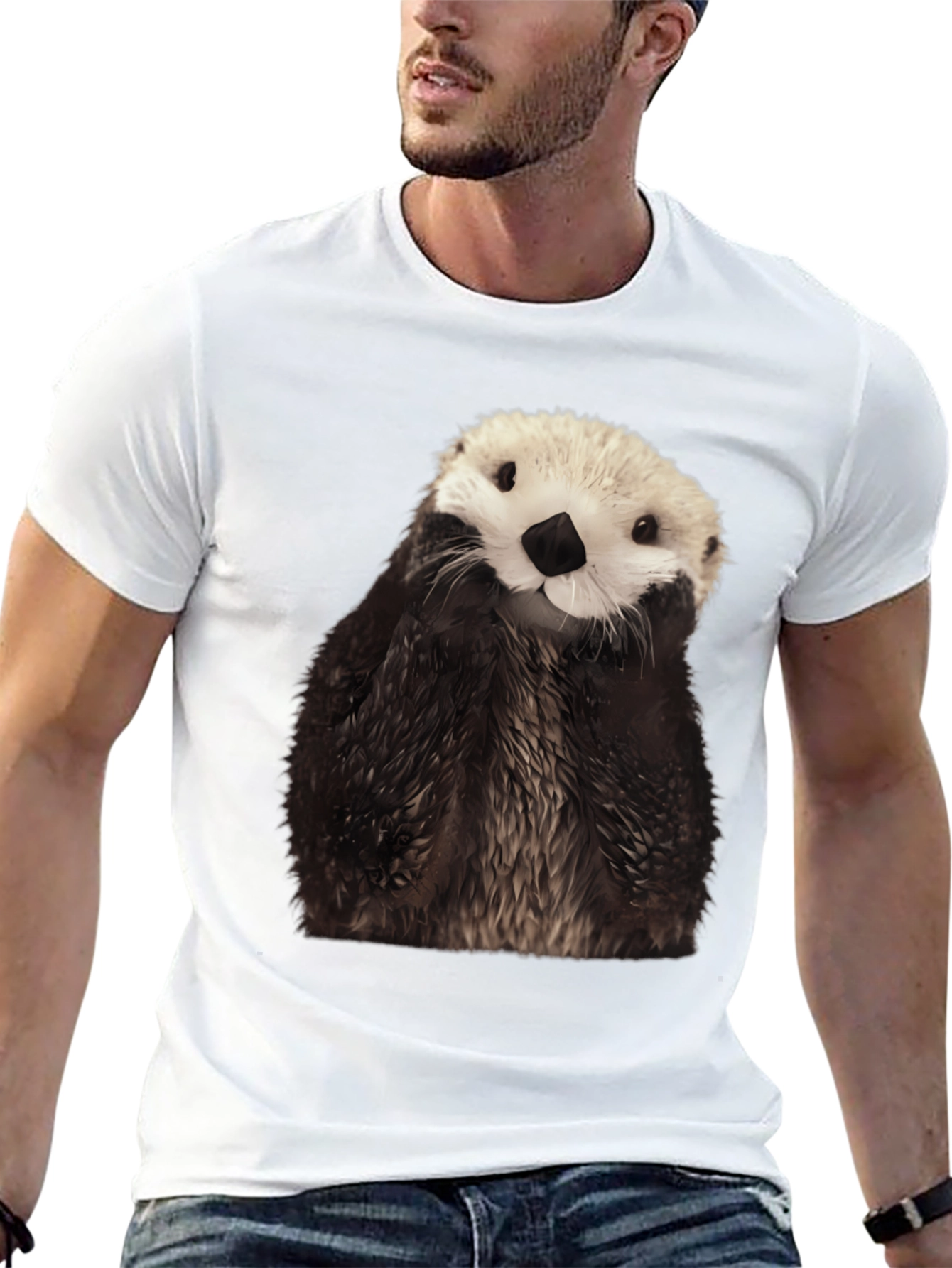 Otter Graphic Tee - Novelty Animal T-Shirt