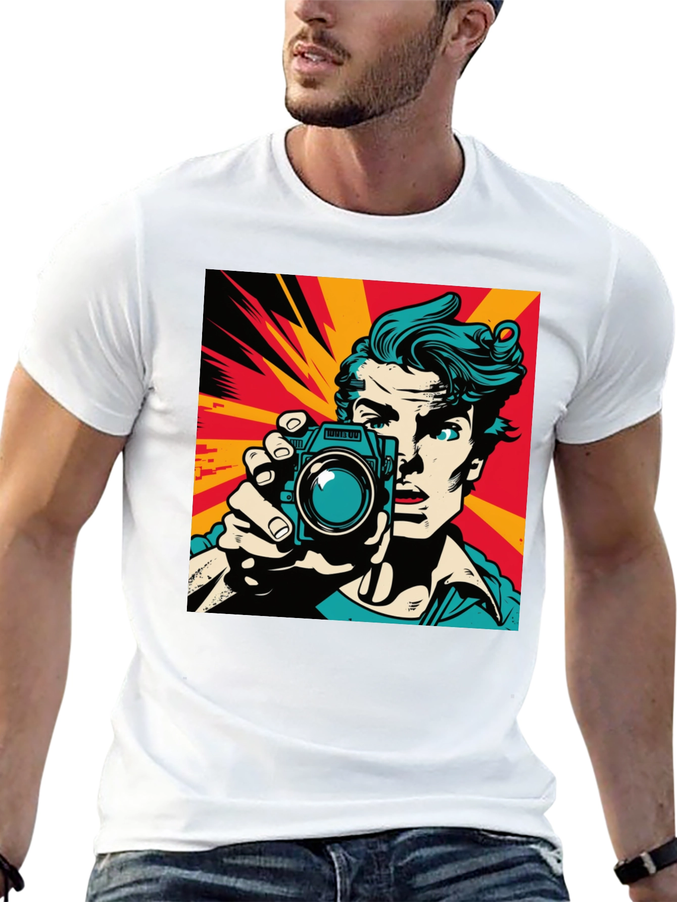 Retro Pop Art Photographer Graphic Tee