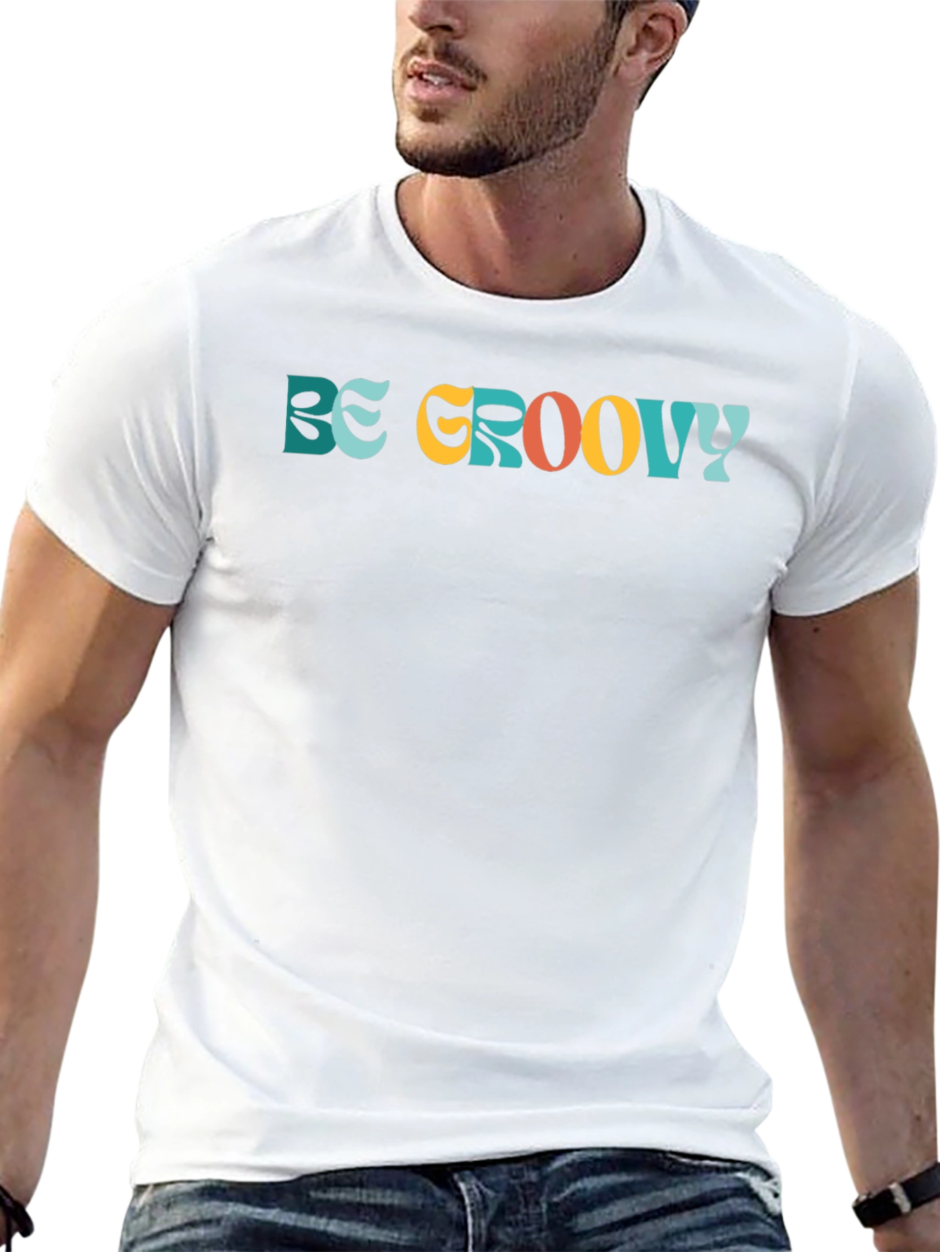 Be Groovy Retro Graphic Tee - Short Sleeve