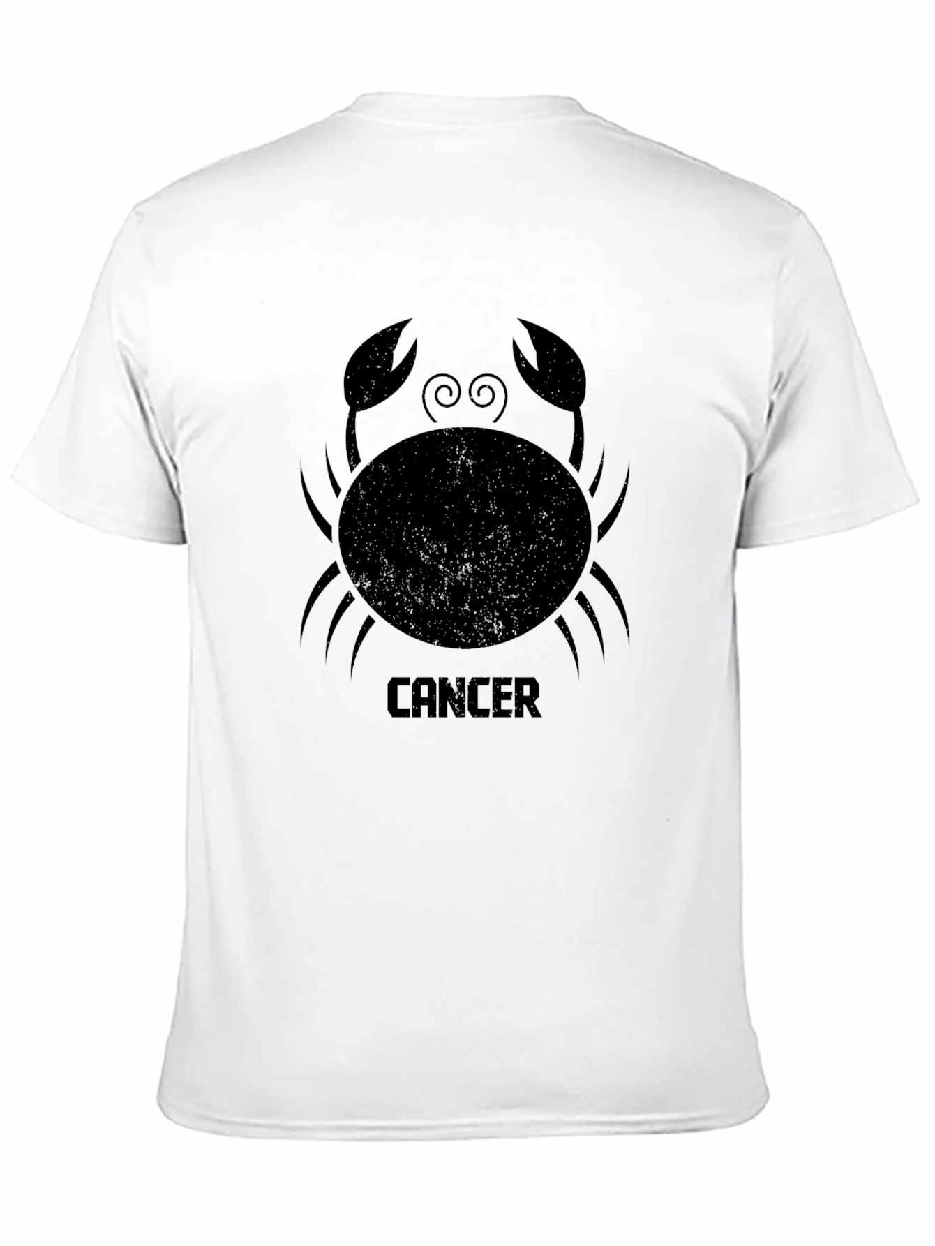 Cancer Zodiac Graphic Tee - Black
