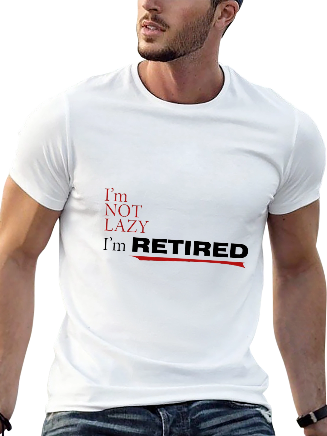 Im Not Lazy Im Retired Black T-Shirt