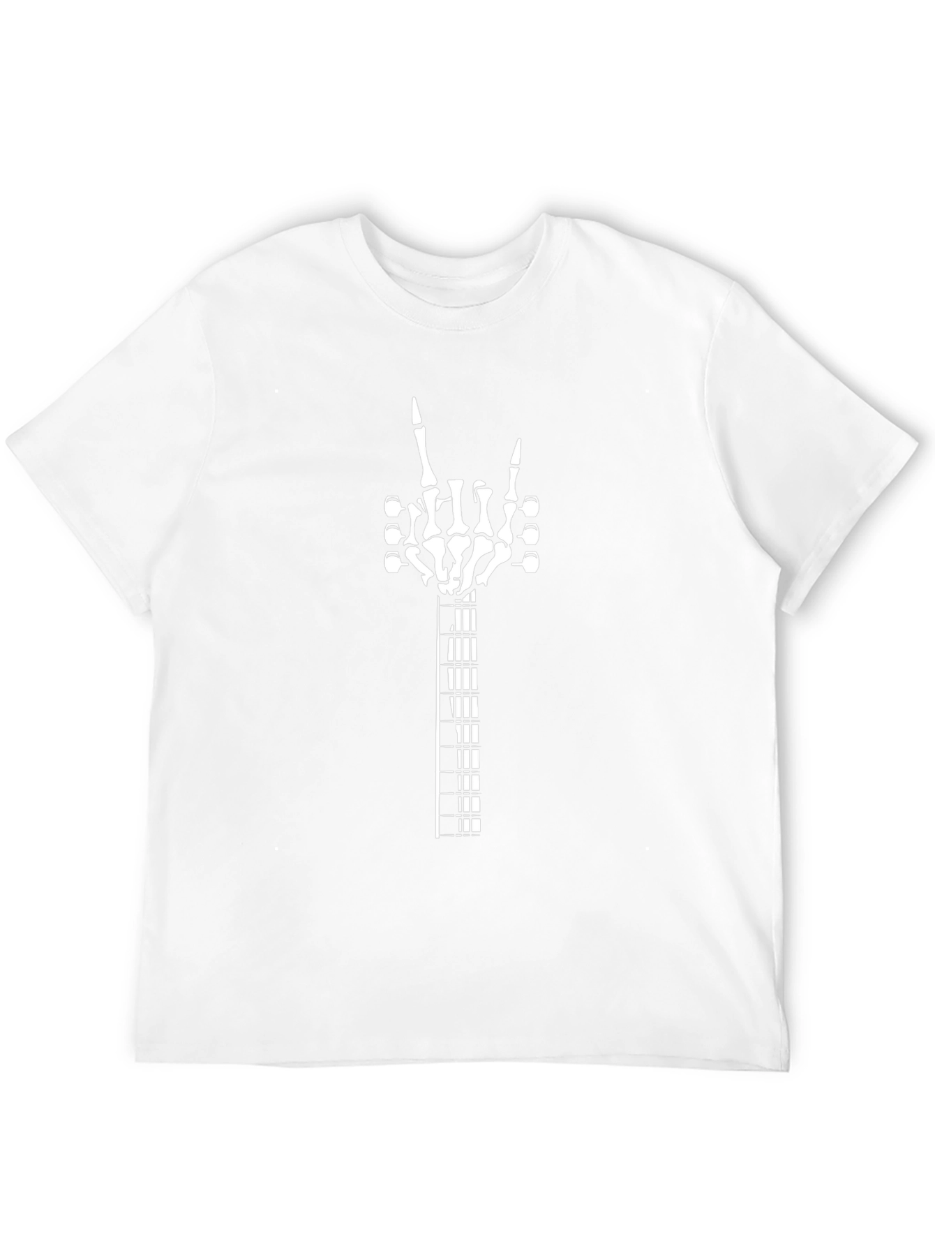 Rock On Guitar Skeleton Hand T-Shirt