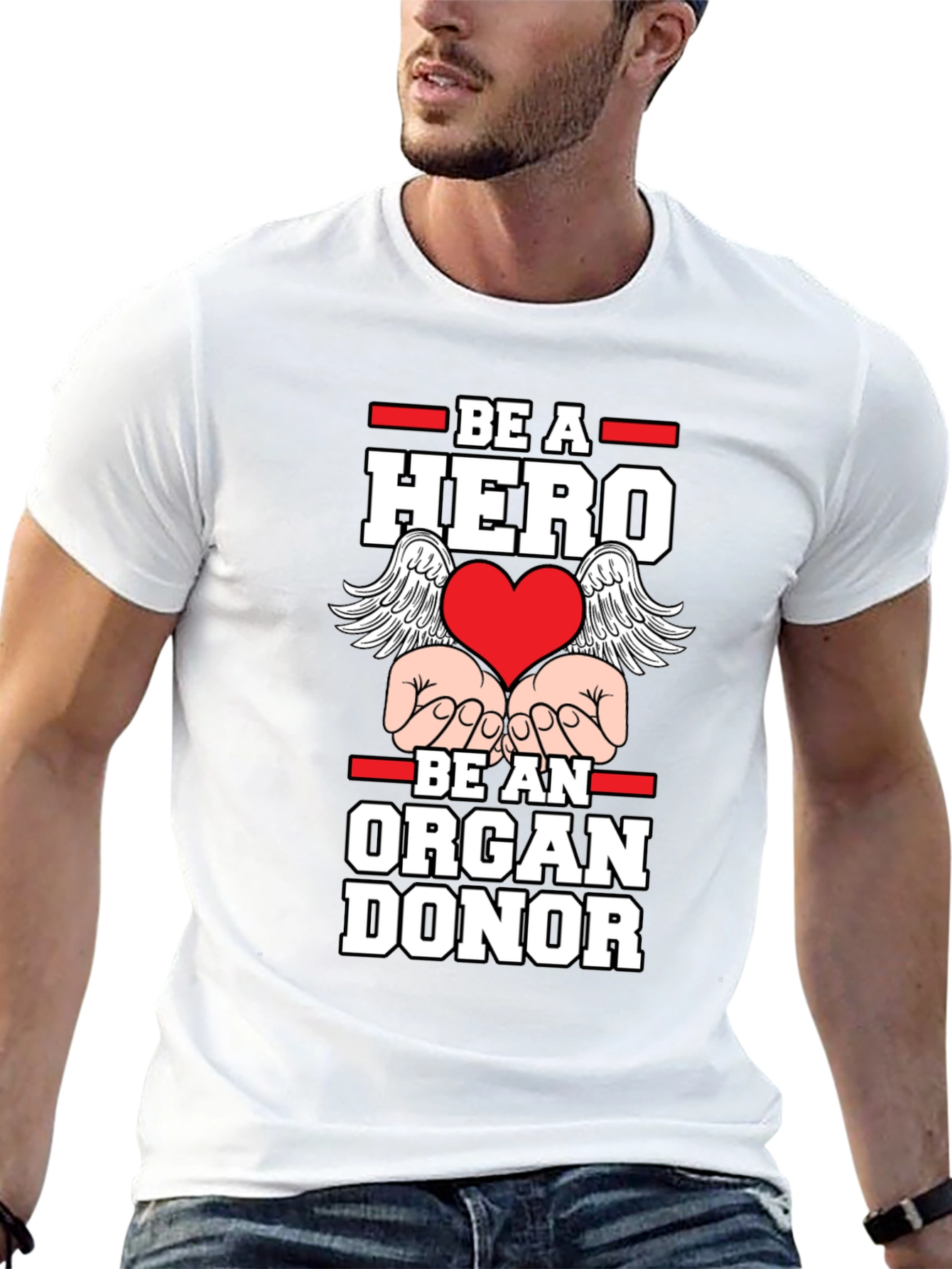 Be a Hero Organ Donor Graphic Tee
