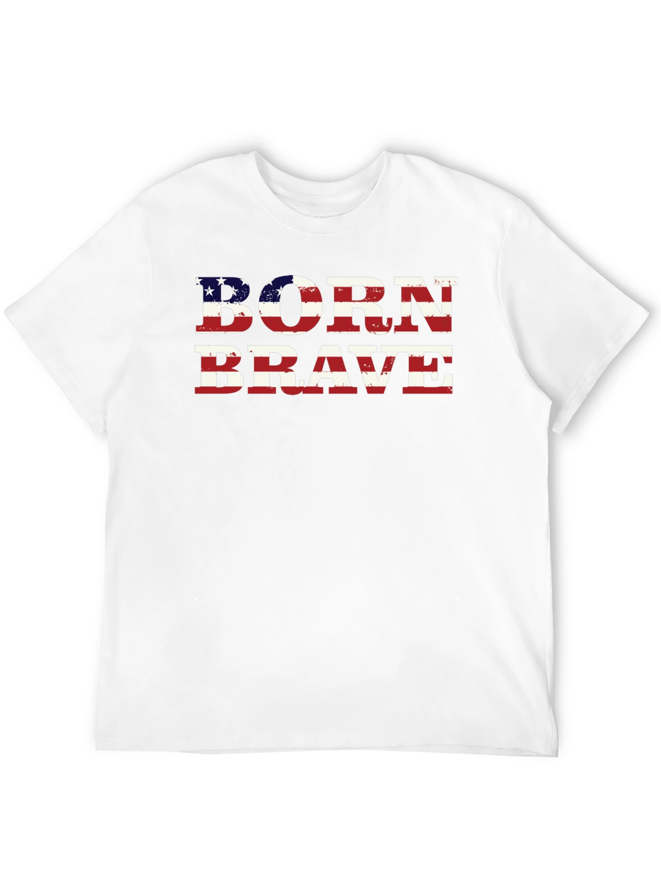 Born Brave American Flag Graphic T-Shirt