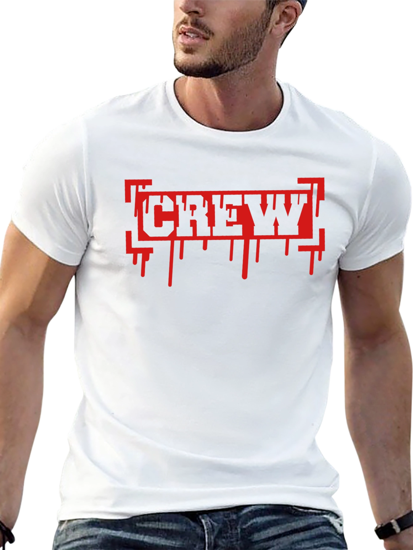 Crew Graphic Print T-Shirt - Black