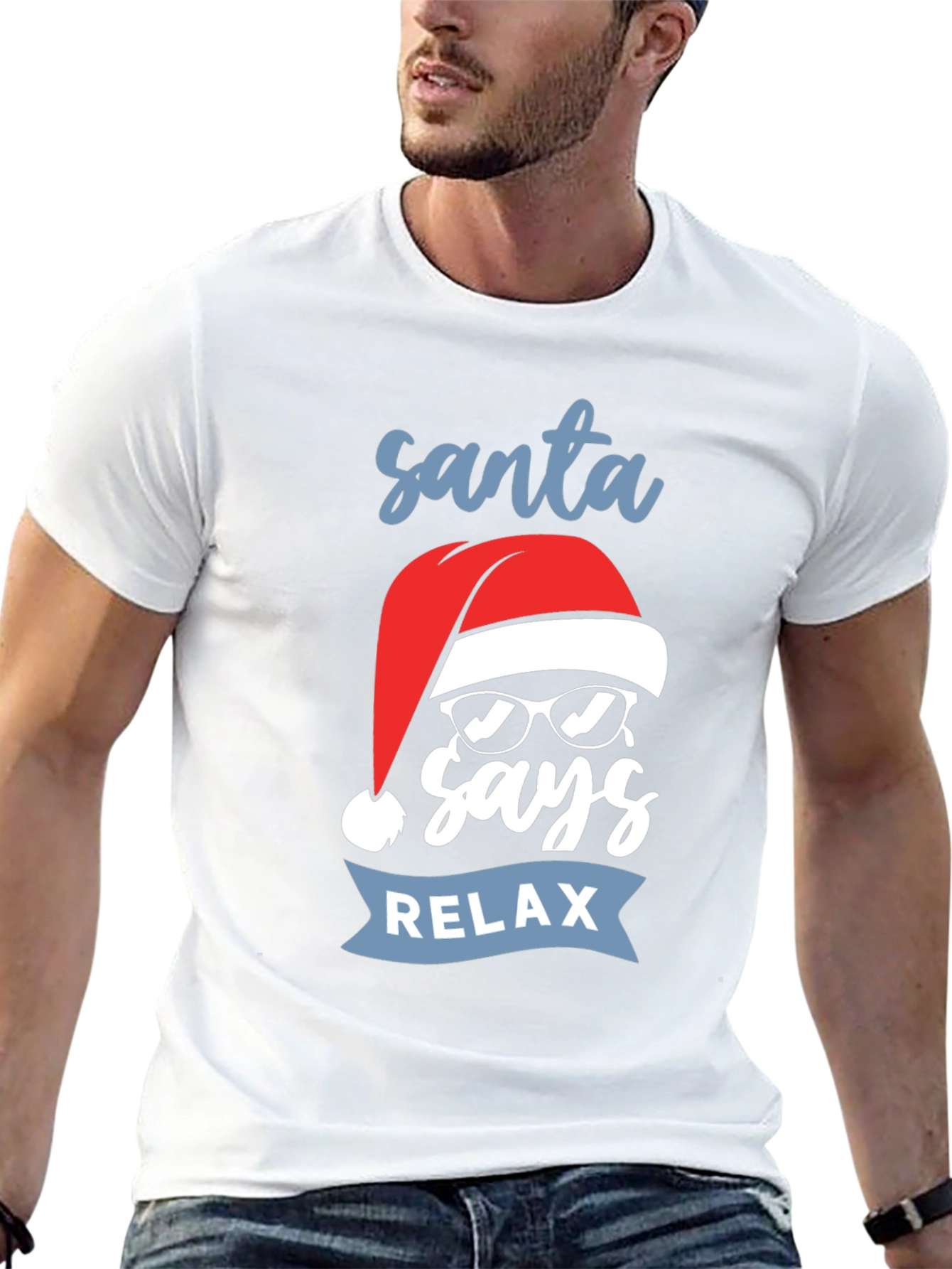 Santa Says Relax T-Shirt - Holiday Graphic Tee