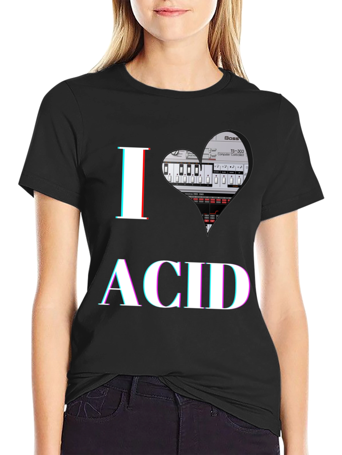 I Heart Acid Techno Music T-Shirt