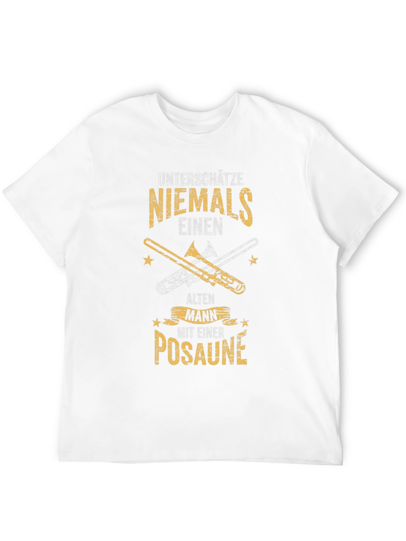 Never Underestimate an Old Man Trombone T-Shirt