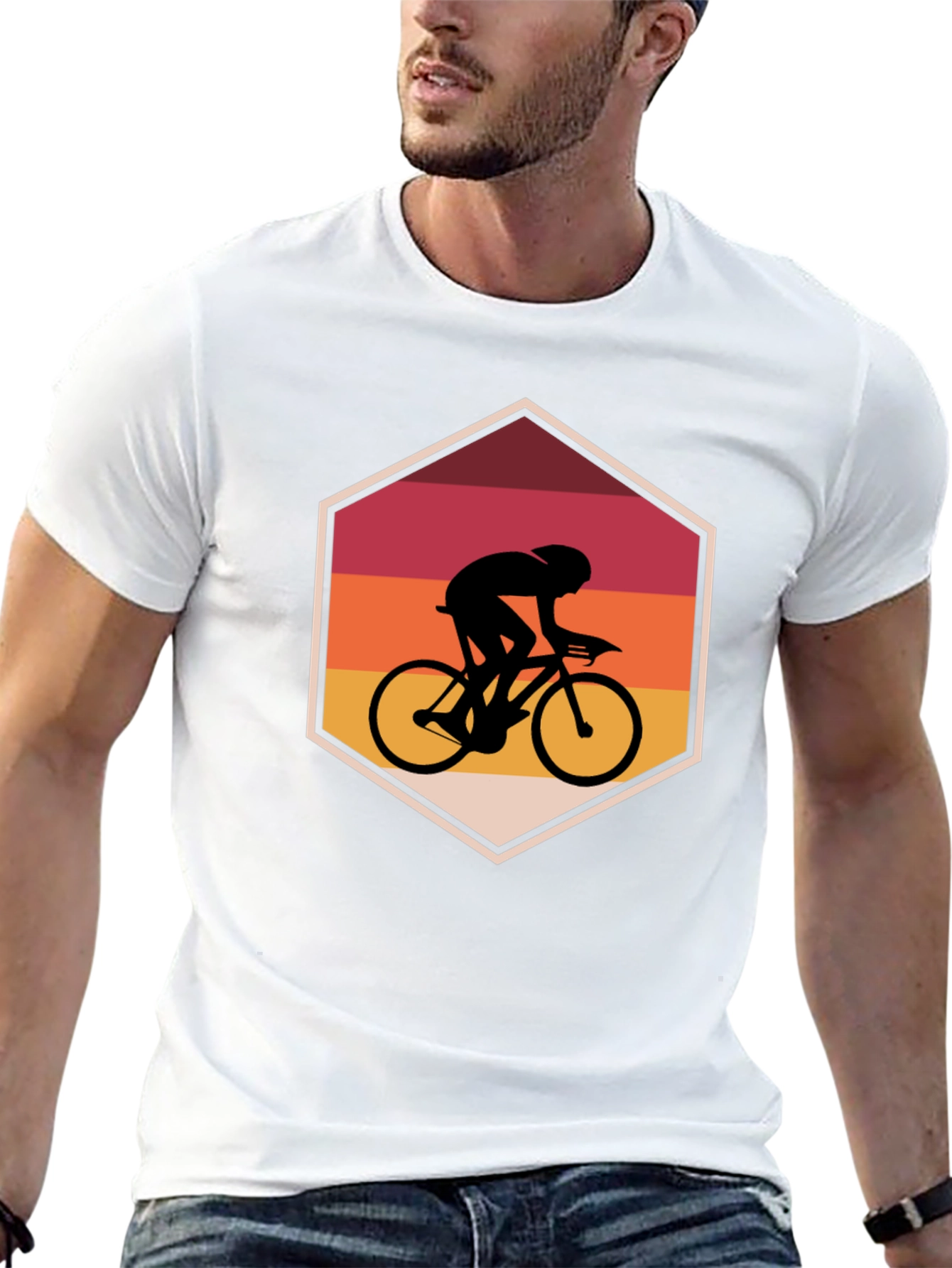 Retro Cycling Silhouette Graphic Tee